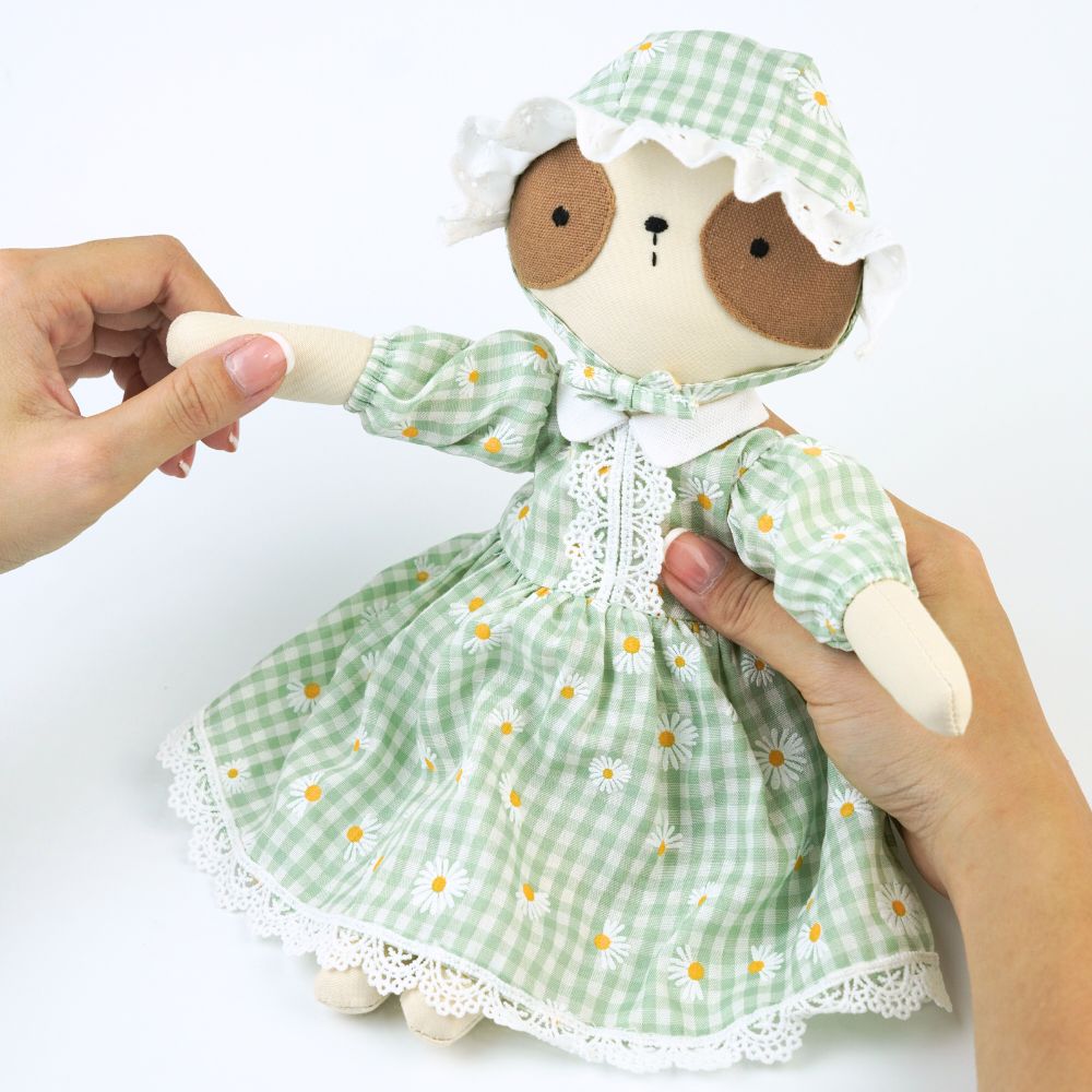 Váy xòe cổ sen phối ren cho thú bông (nhiều màu sắc hoạ tiết)