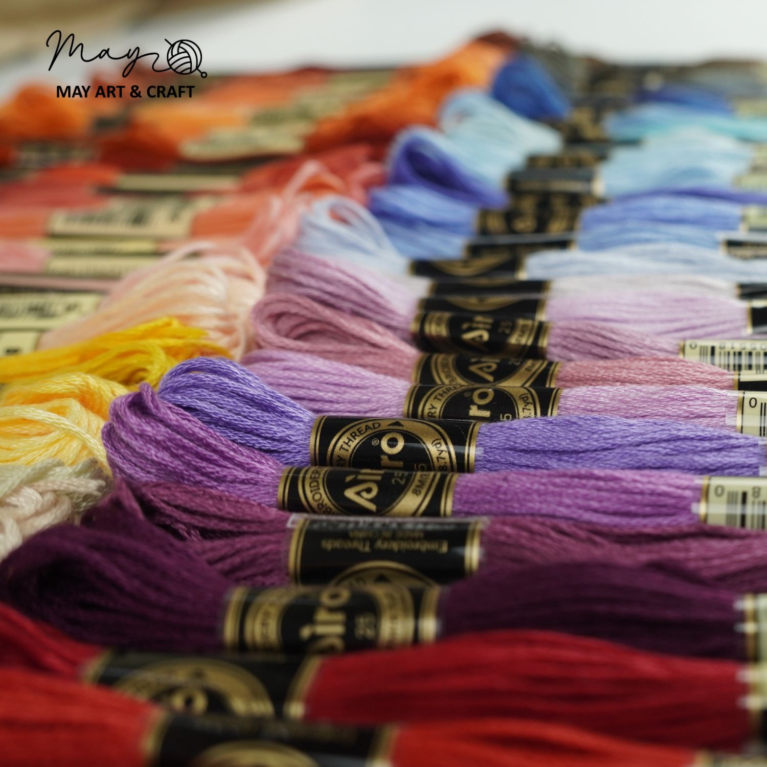 Chỉ thêu hãng Airo set 100 màu