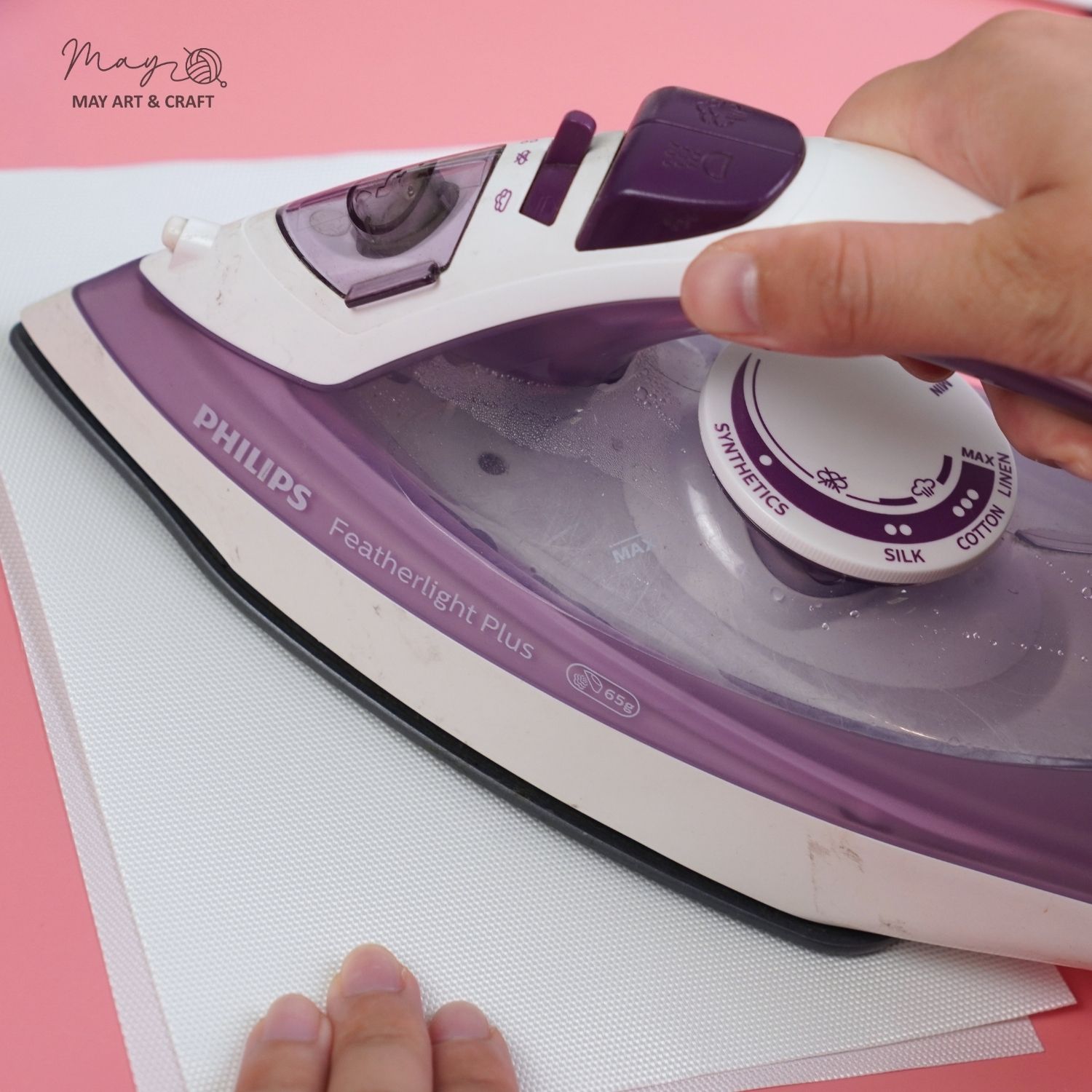 Vải ủi hạt nhựa ủi loại dày 0.25mm kích thước 15 x 20 cm không viền