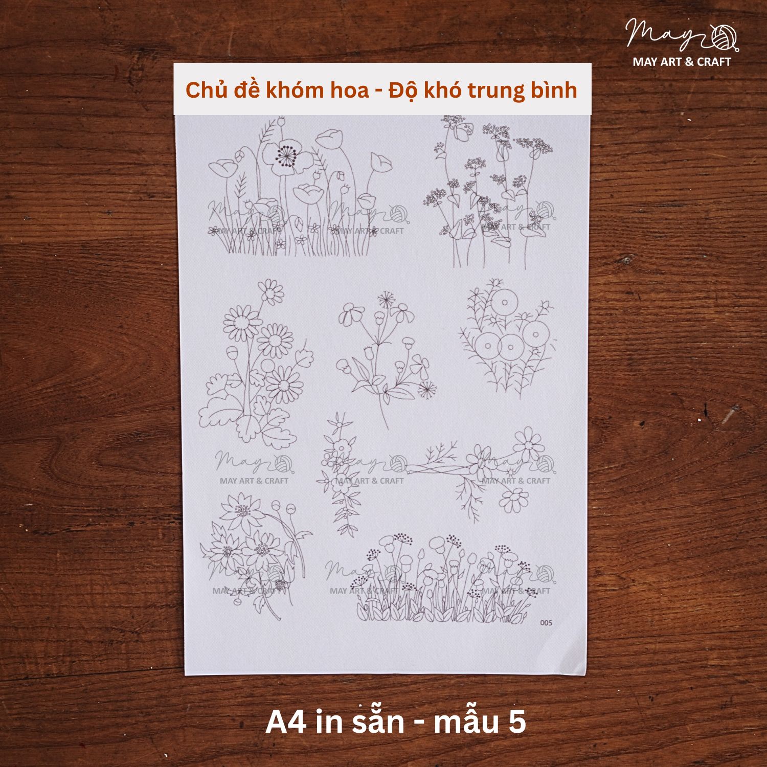 Mếch tan dính in sẵn mẫu thêu tiện lợi