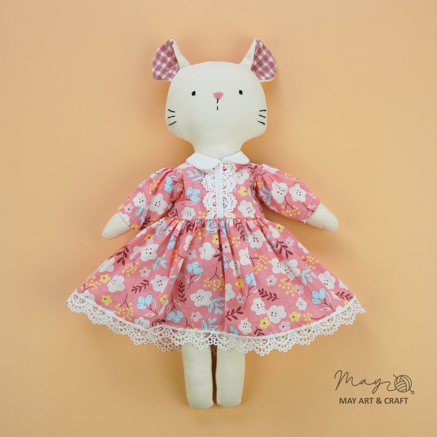 Váy xòe cổ sen phối ren cho thú bông (nhiều màu sắc hoạ tiết)