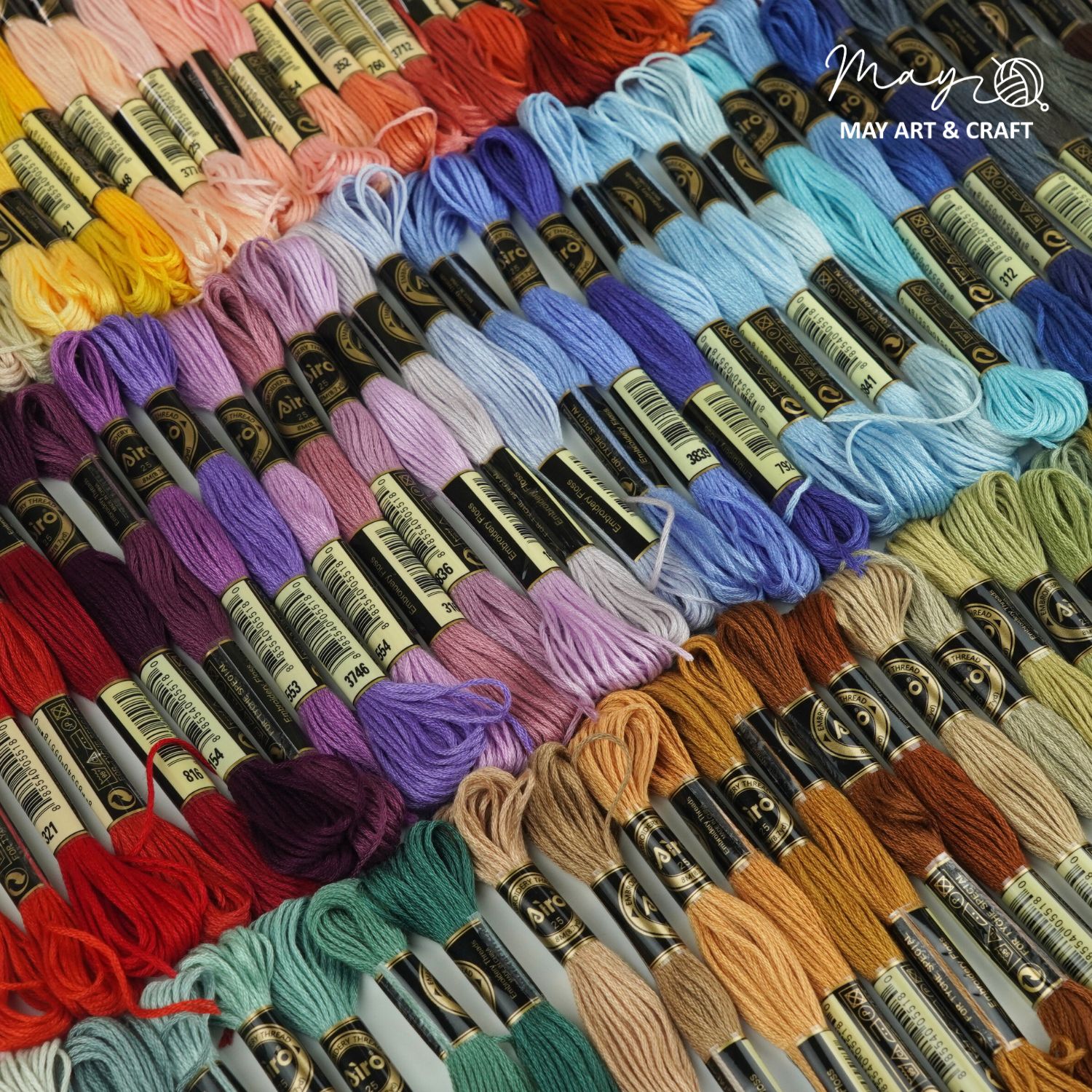 Chỉ thêu hãng Airo set 100 màu