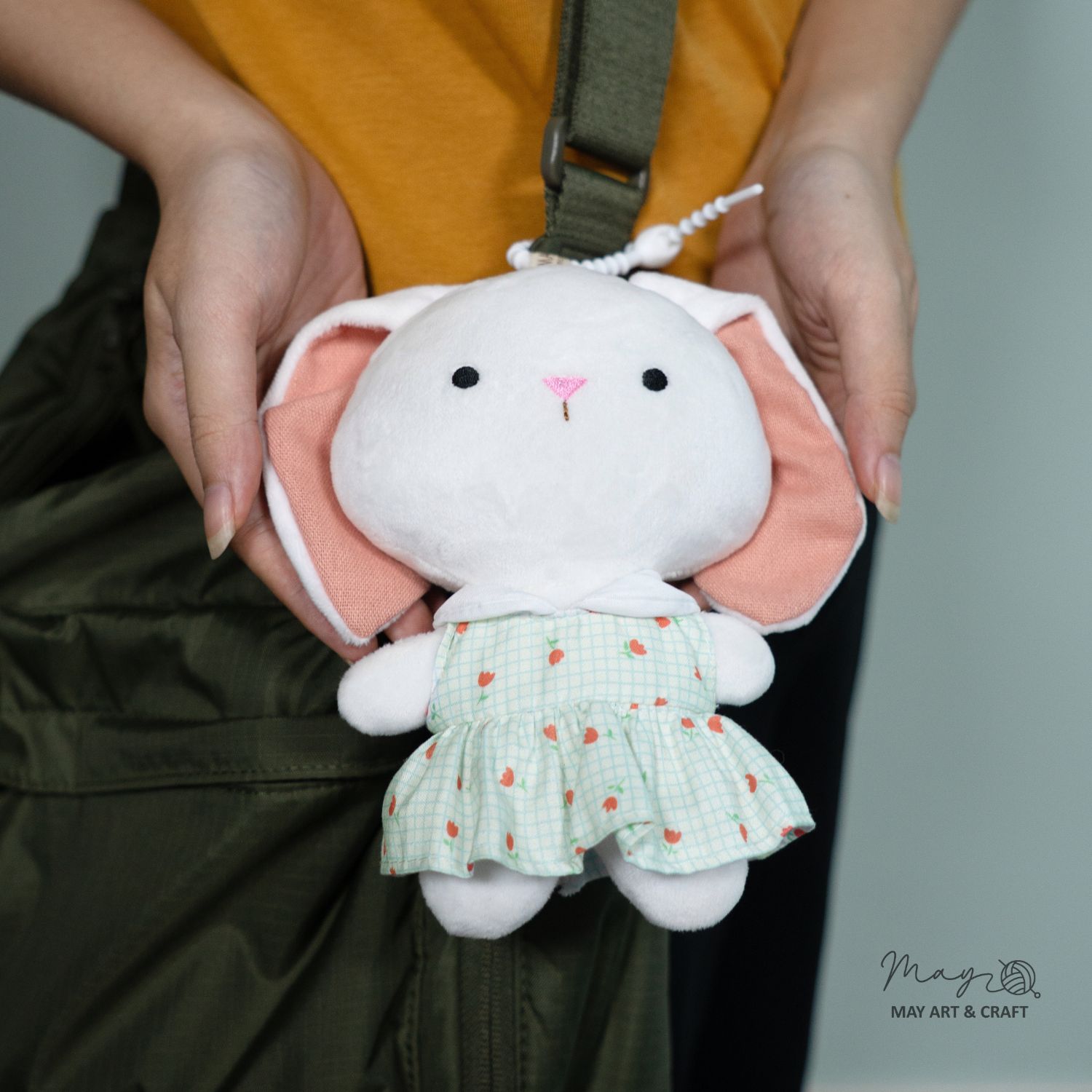Váy liền cổ sen sát nách cho búp bê/gấu bông 15 -16 cm (Nhập khẩu)
