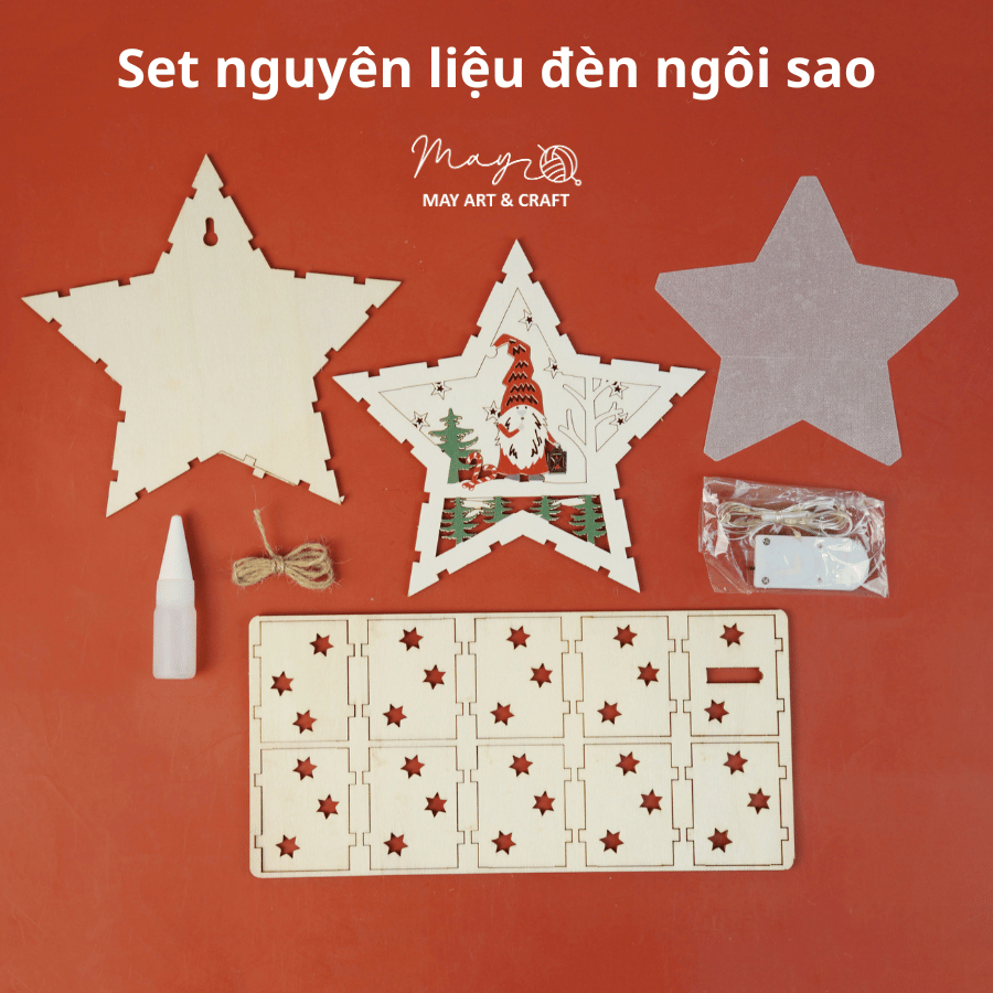 Bộ KIT làm đèn lồng gỗ Noel
