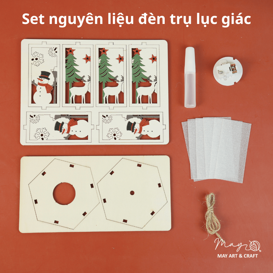 Bộ KIT làm đèn lồng gỗ Noel