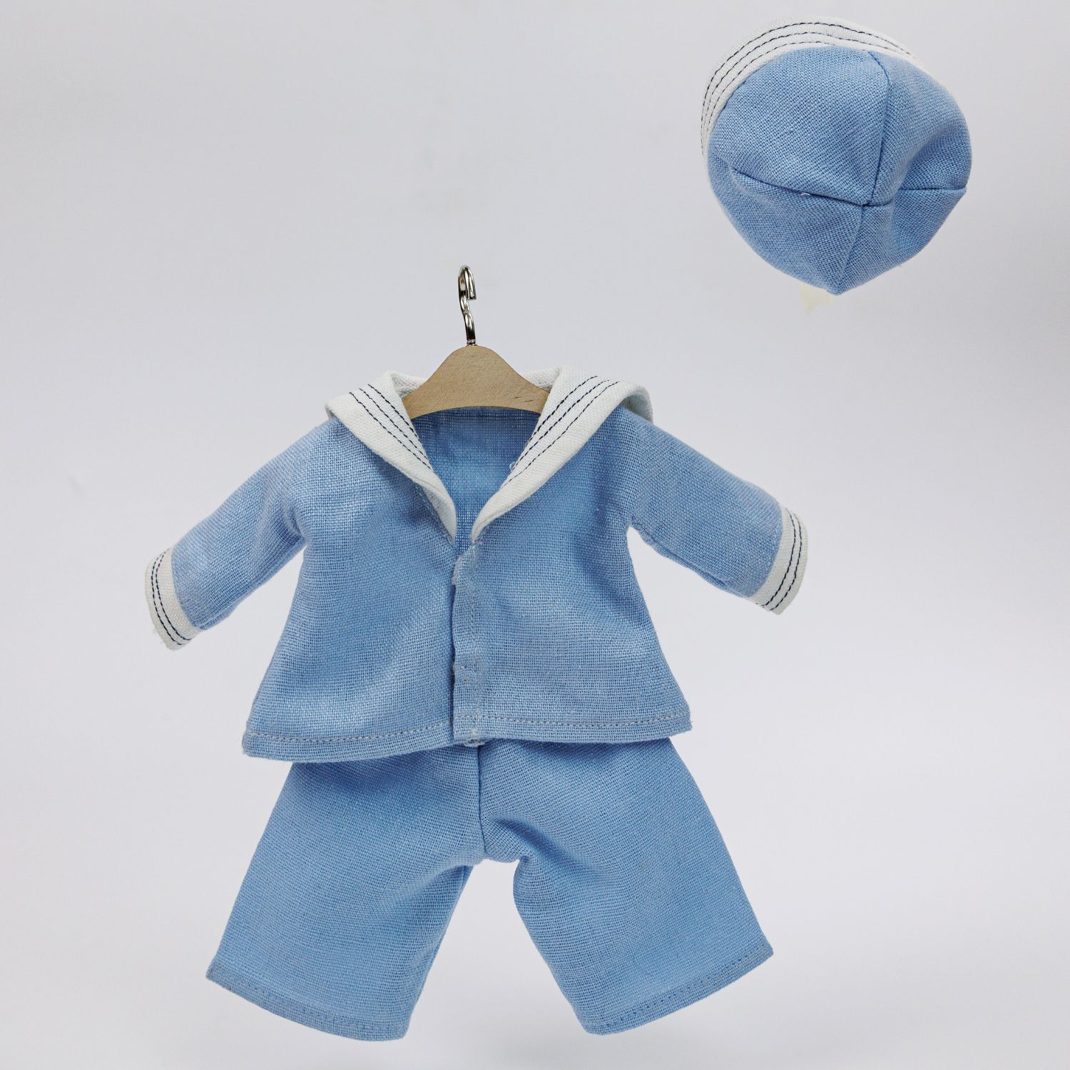 Bộ đồ thủy thủ cho thú bông (bộ quần áo & mũ)