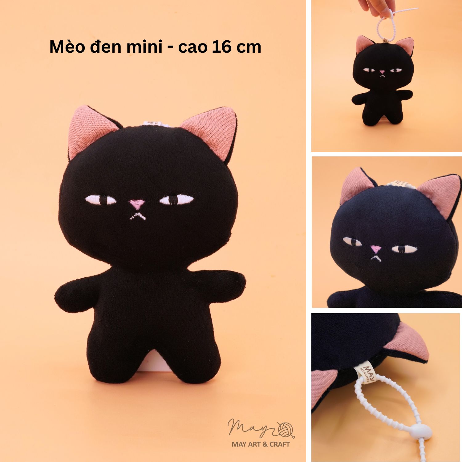 Phôi thú bông mini kèm móc silicon (Không kèm trang phục)