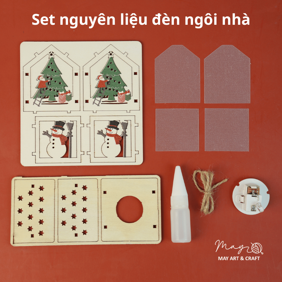 Bộ KIT làm đèn lồng gỗ Noel