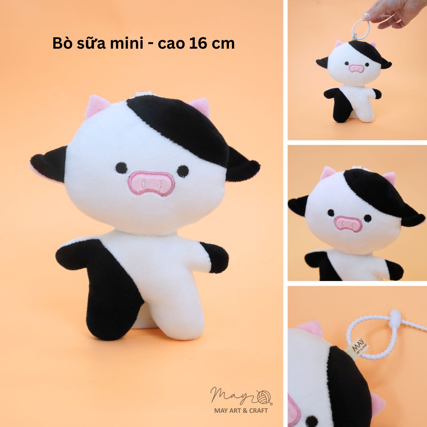 Phôi thú bông mini kèm móc silicon (Không kèm trang phục)