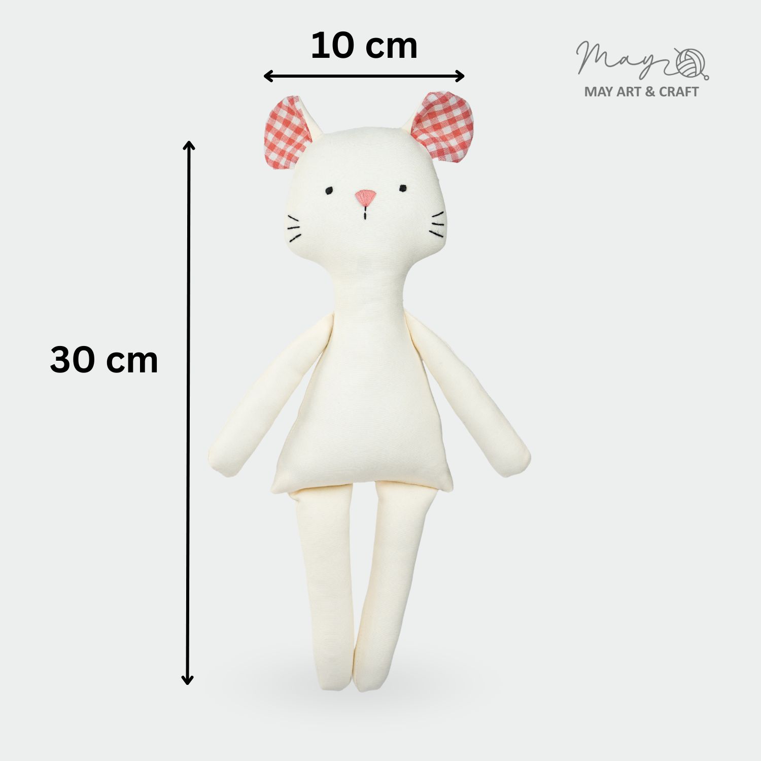 Phôi thú bông Chuột Hồng