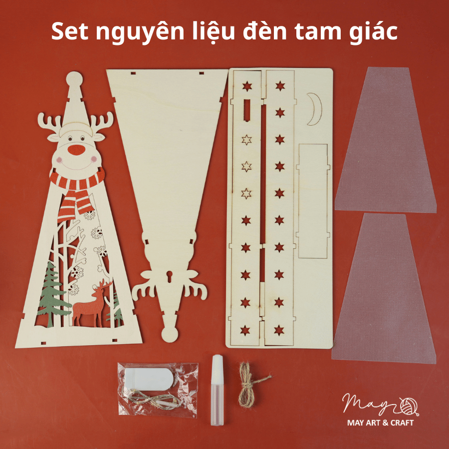 Bộ KIT làm đèn lồng gỗ Noel