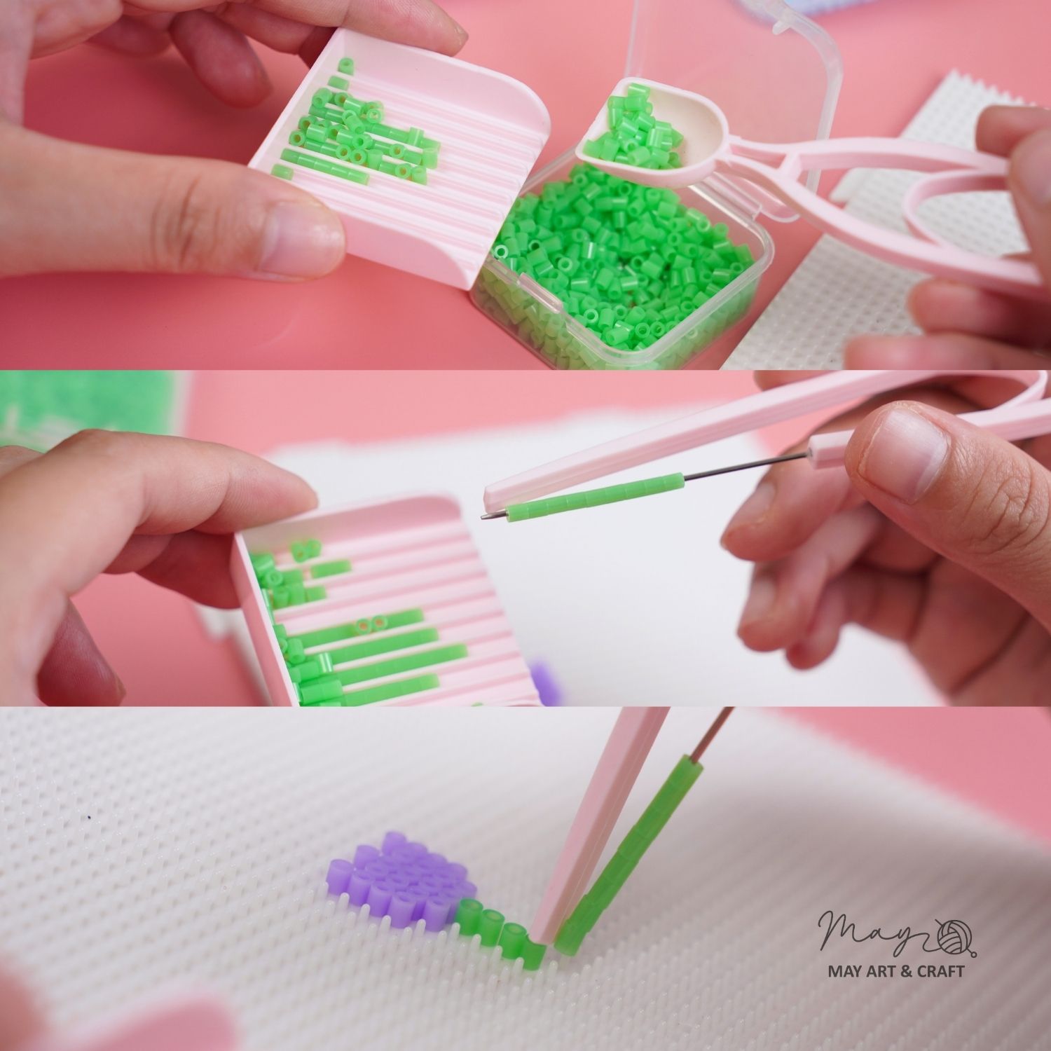 Bộ 4 món dụng cụ gắp hạt nhựa ủi