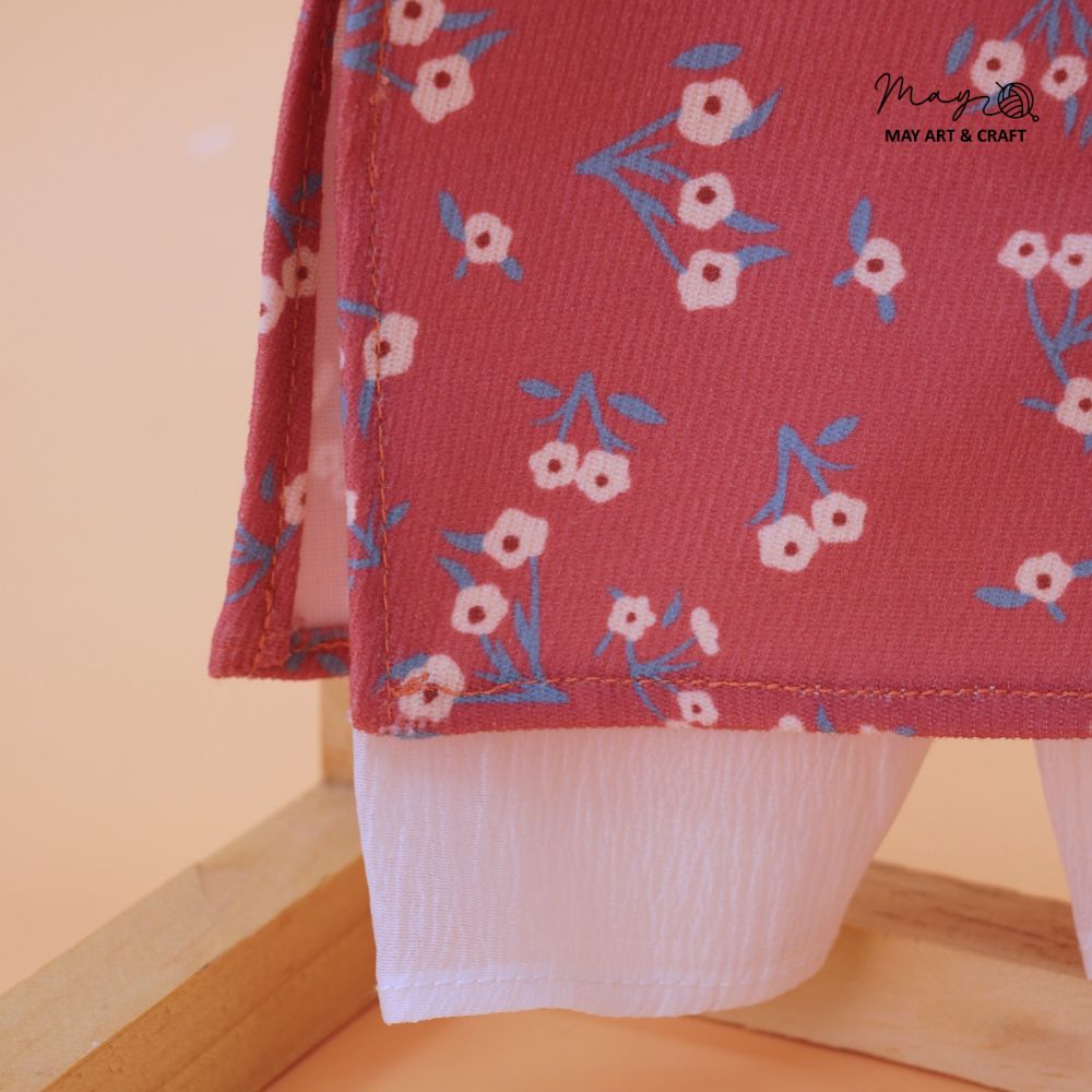 Bộ áo dài cổ tròn cách tân