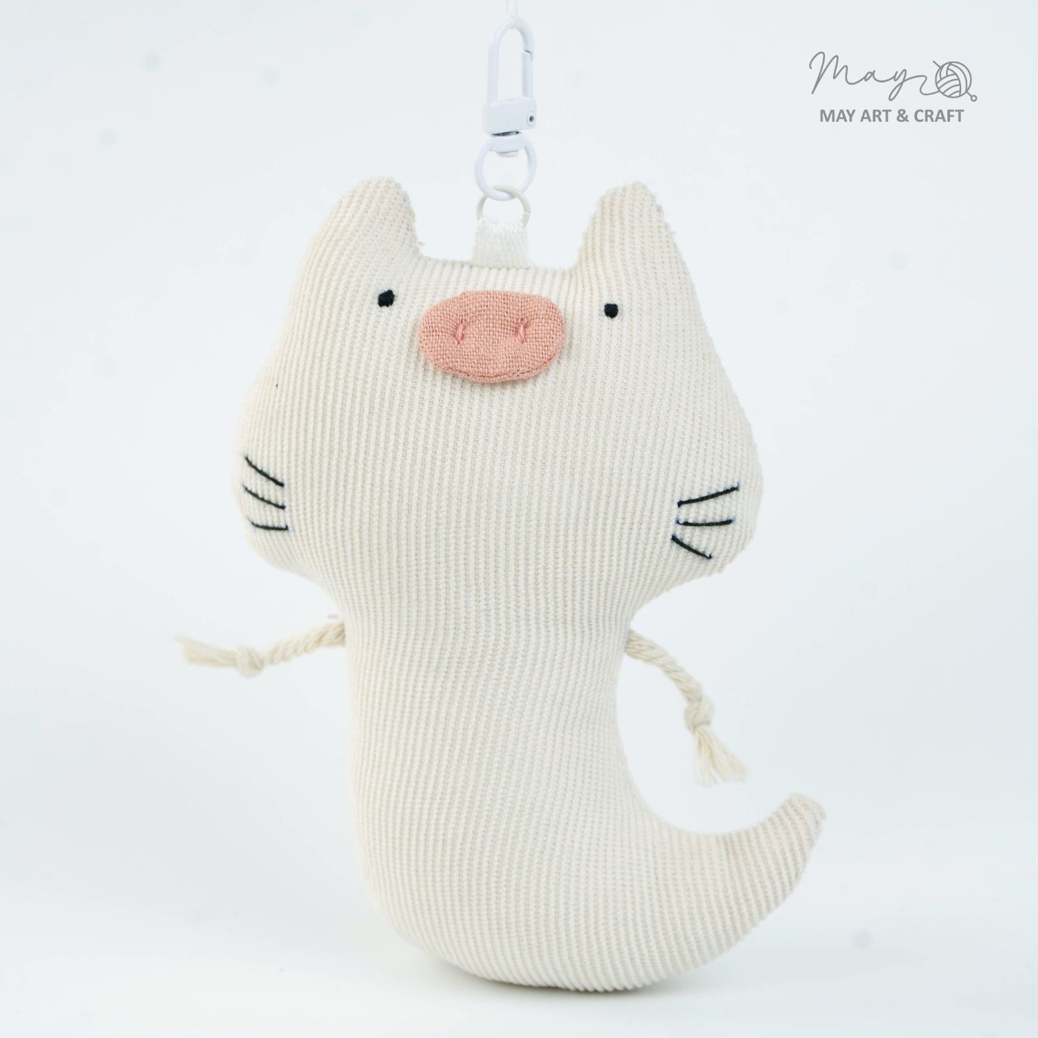 Móc khóa bông vải thủ công