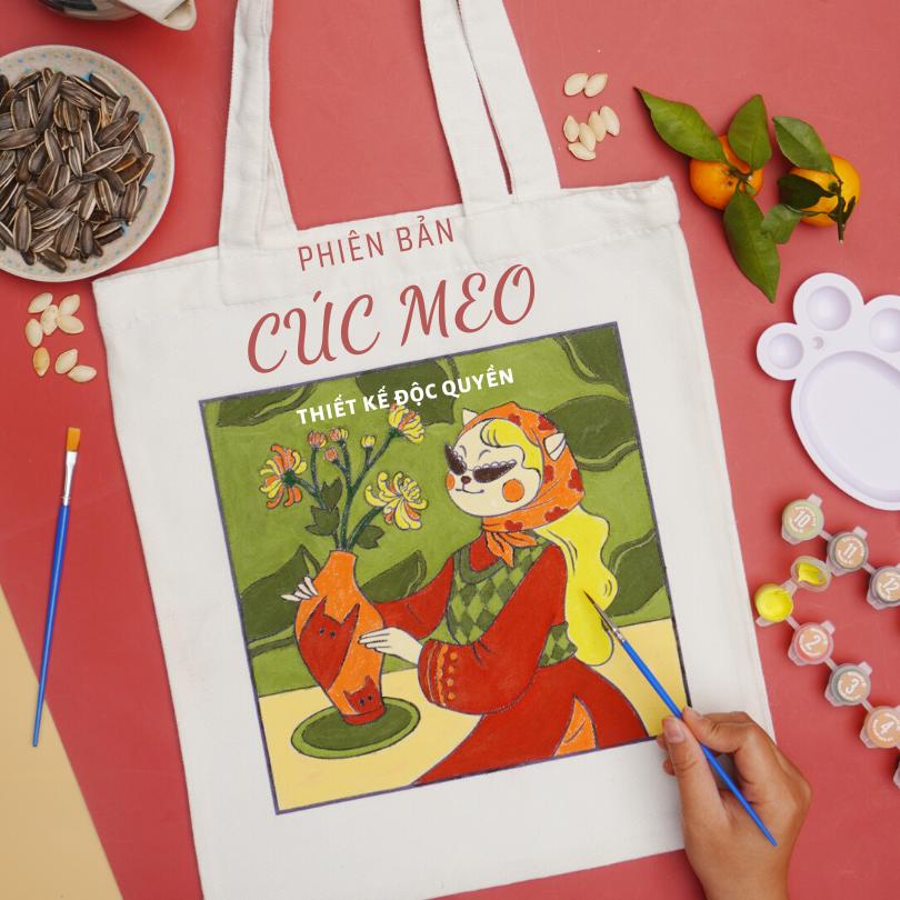 Bộ KIT tô màu túi theo số chủ đề con Mèo