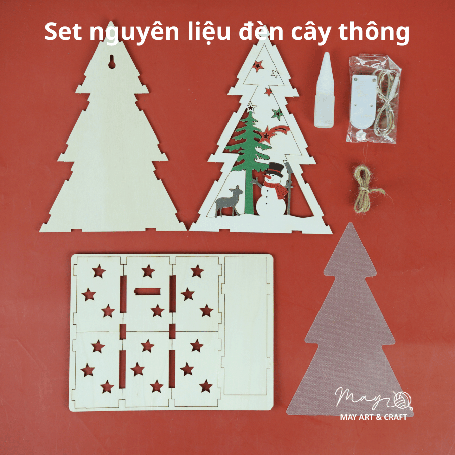 Bộ KIT làm đèn lồng gỗ Noel