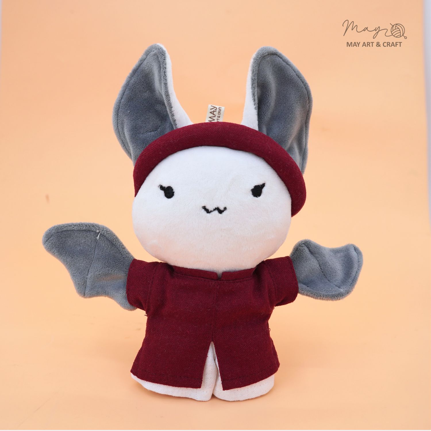 Set áo dài cổ đứng kèm khăn mấn cho thú bông mini