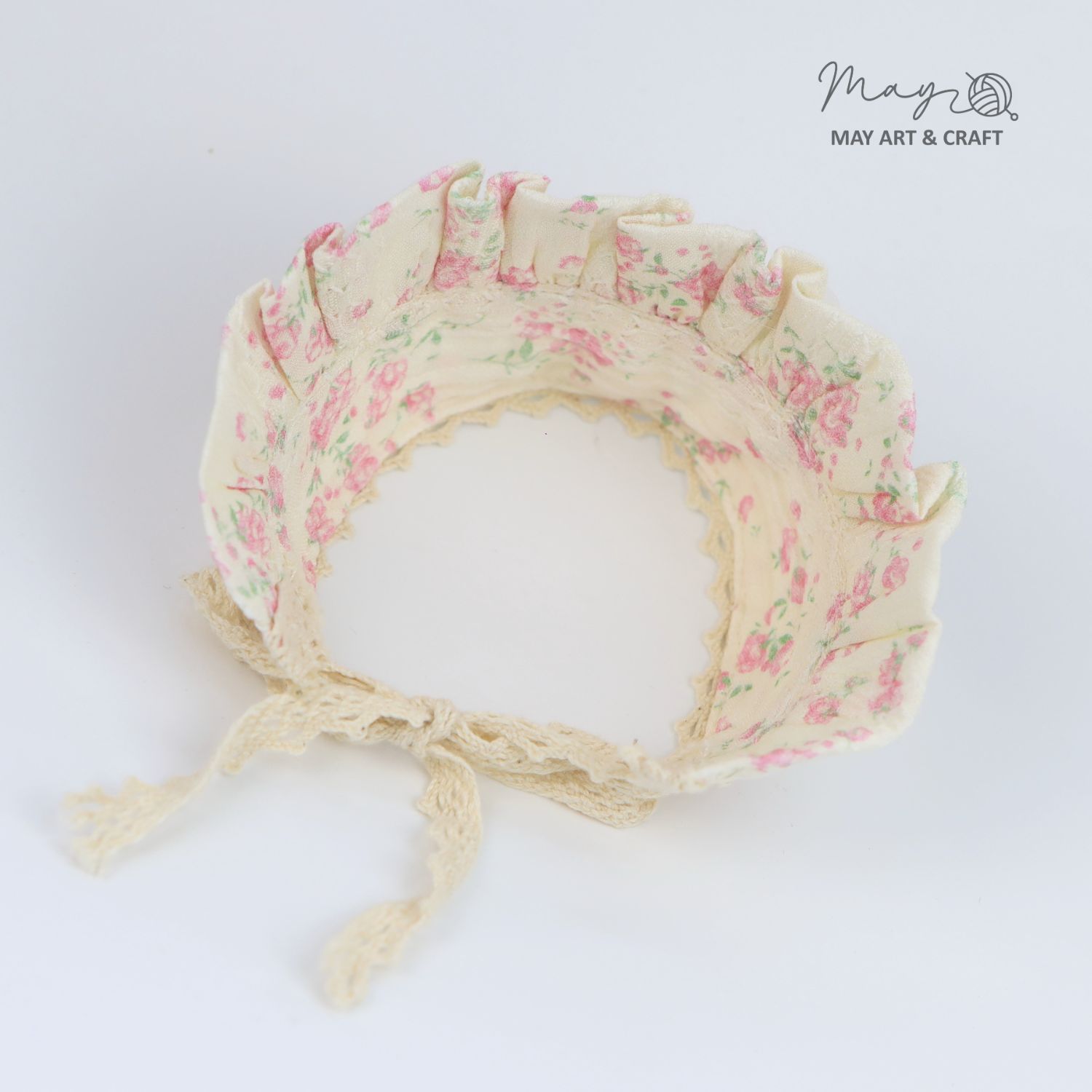 Phụ kiện khăn bonet ren tiểu thư