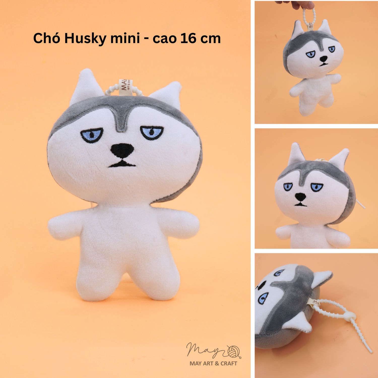 Phôi thú bông mini kèm móc silicon (Không kèm trang phục)