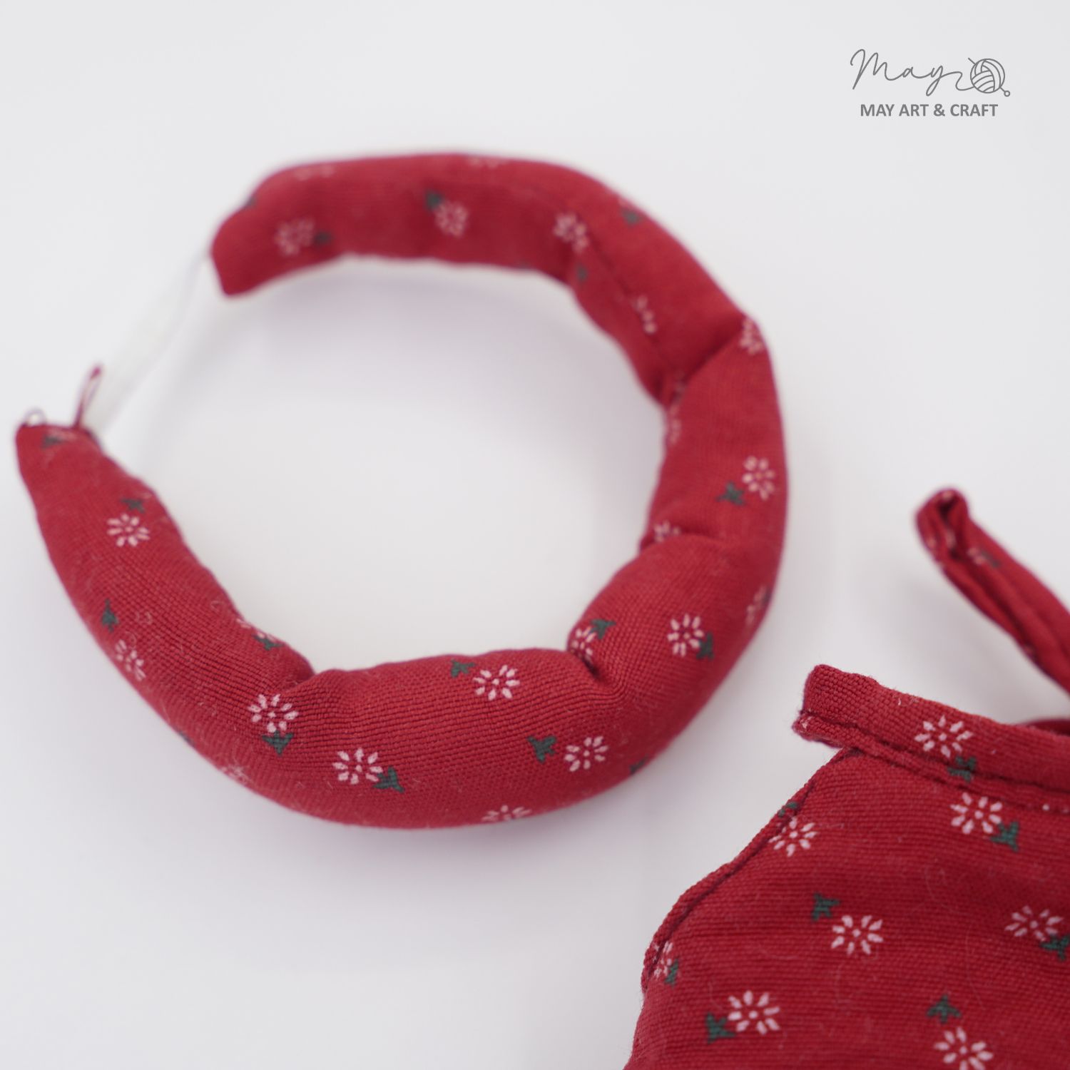 Set váy yếm kèm khăn mấn cho thú bông mini