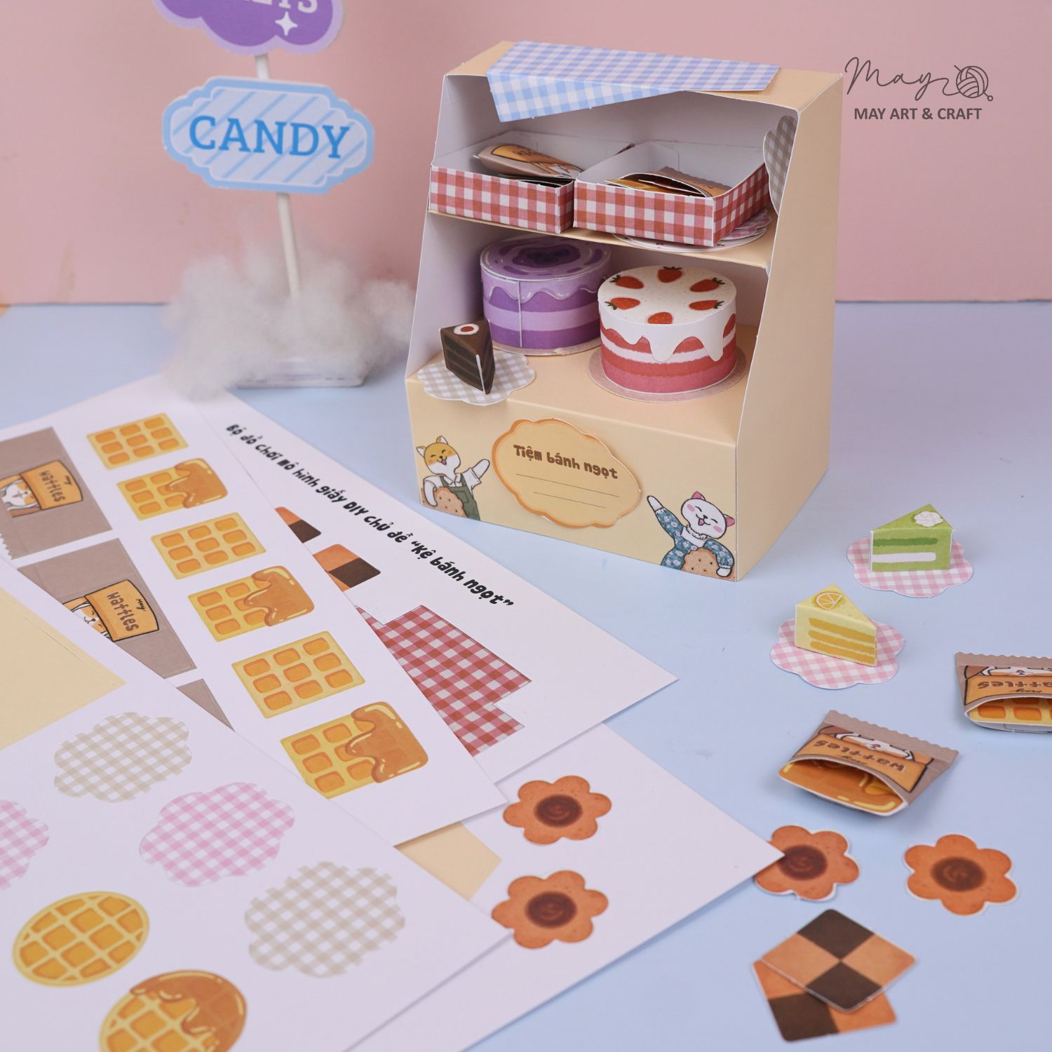 Combo 3 bộ đồ chơi tự làm mô hình giấy 3D DIY