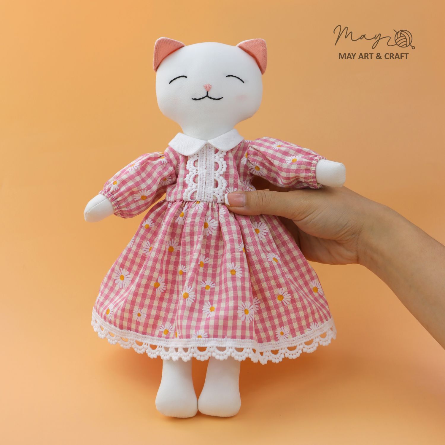 Váy xòe cổ sen phối ren cho thú bông (nhiều màu sắc hoạ tiết)