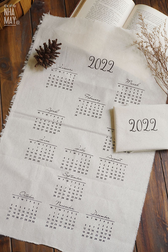 [Hàng thanh lý] Phôi lịch in vải 2022