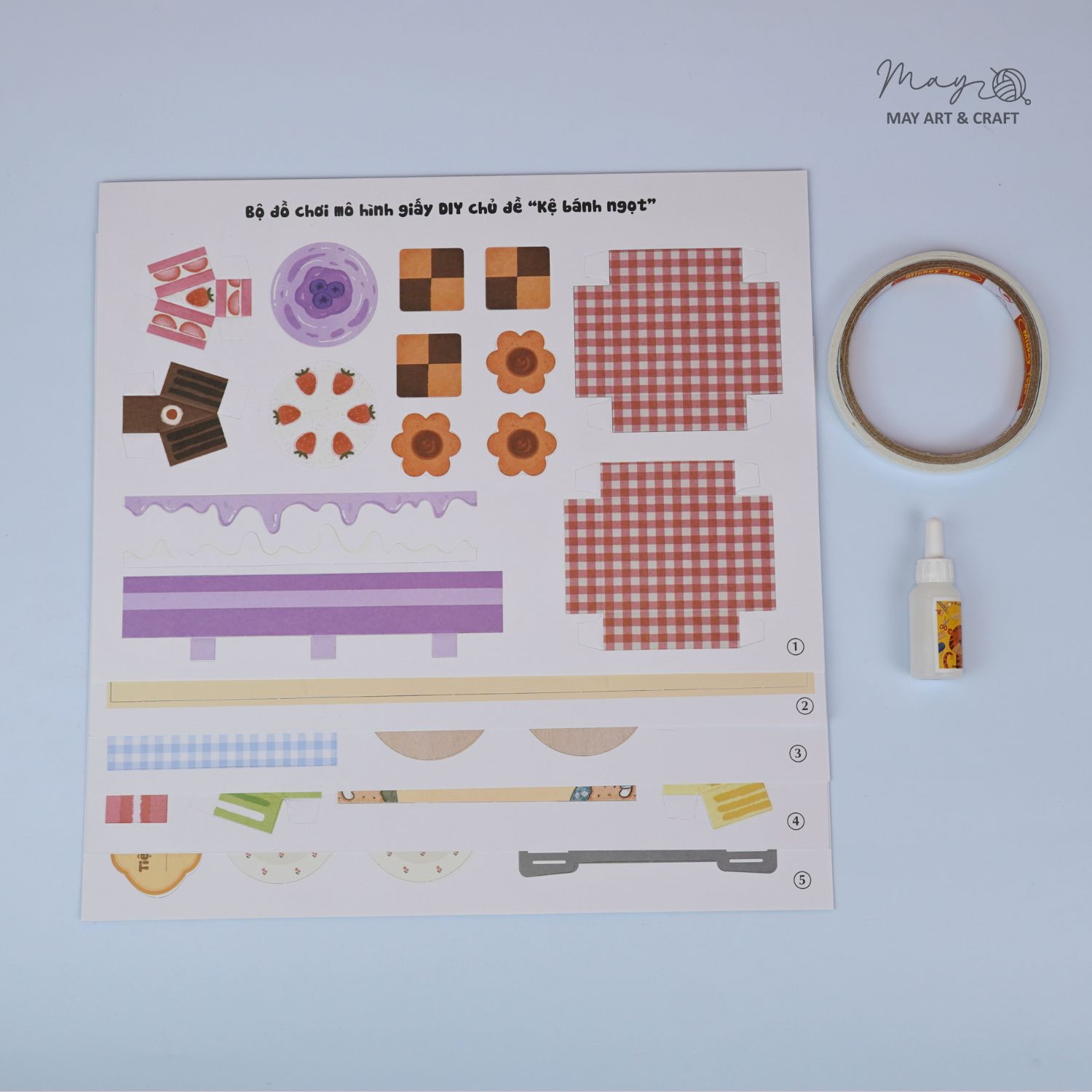 Combo 3 bộ đồ chơi tự làm mô hình giấy 3D DIY