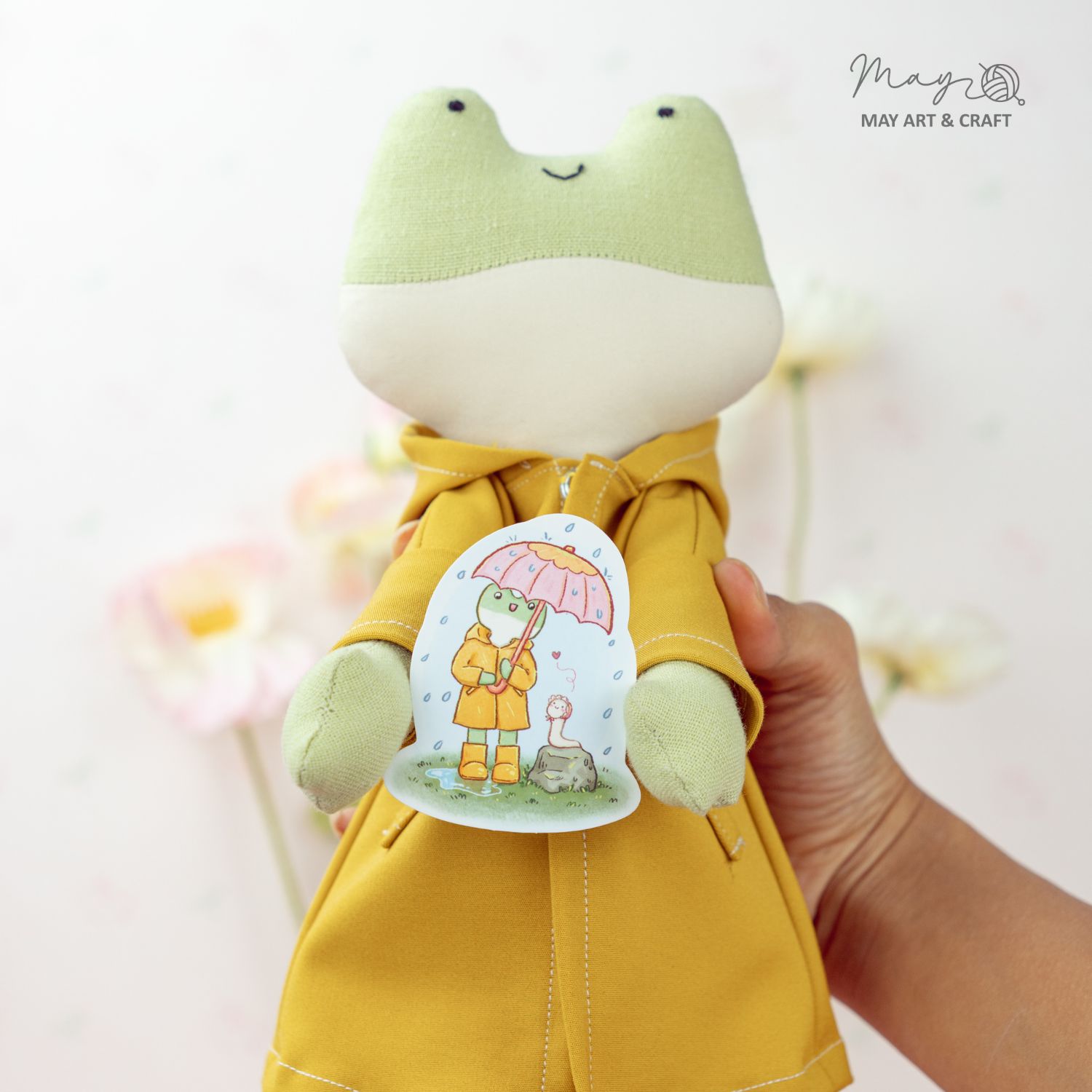 Bộ sticker 10 hình thú bông vải Tiệm Tạp Hóa Nhà May