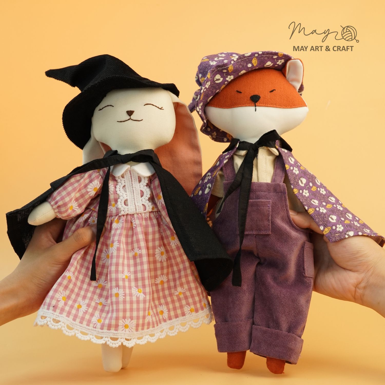 Trang phục phù thuỷ cho thú bông vải