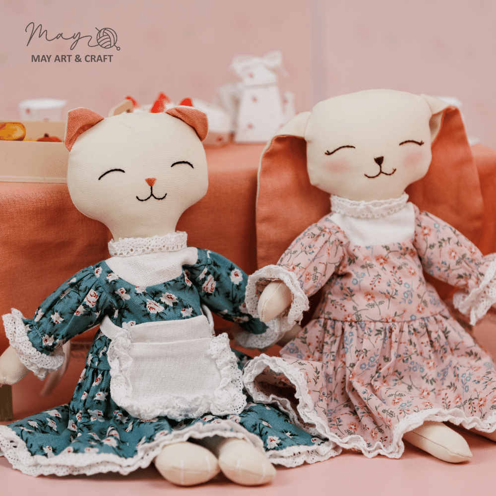 Váy tiểu thư phối ren cho thú bông (không bao gồm yếm)