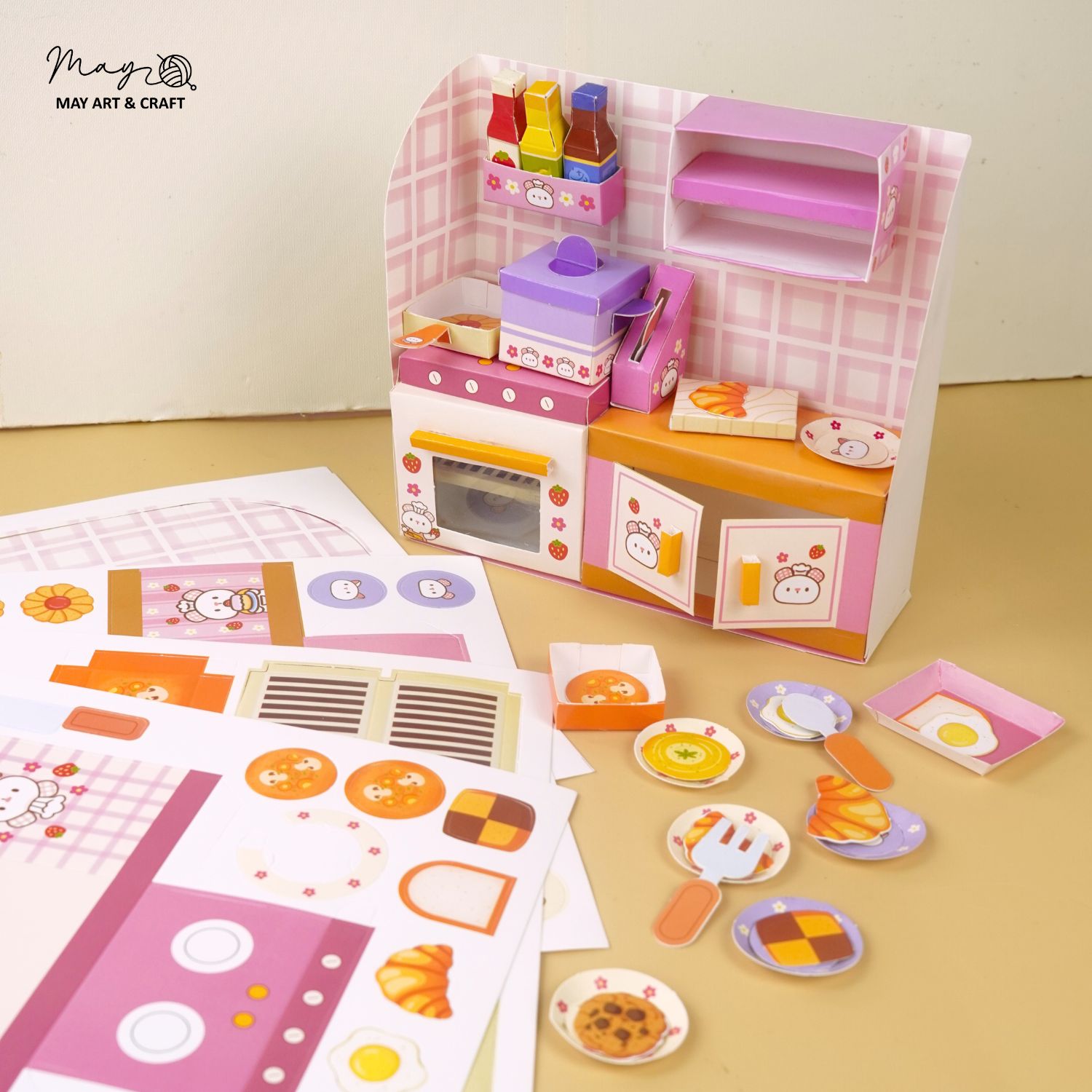 Combo 3 bộ đồ chơi tự làm mô hình giấy 3D DIY