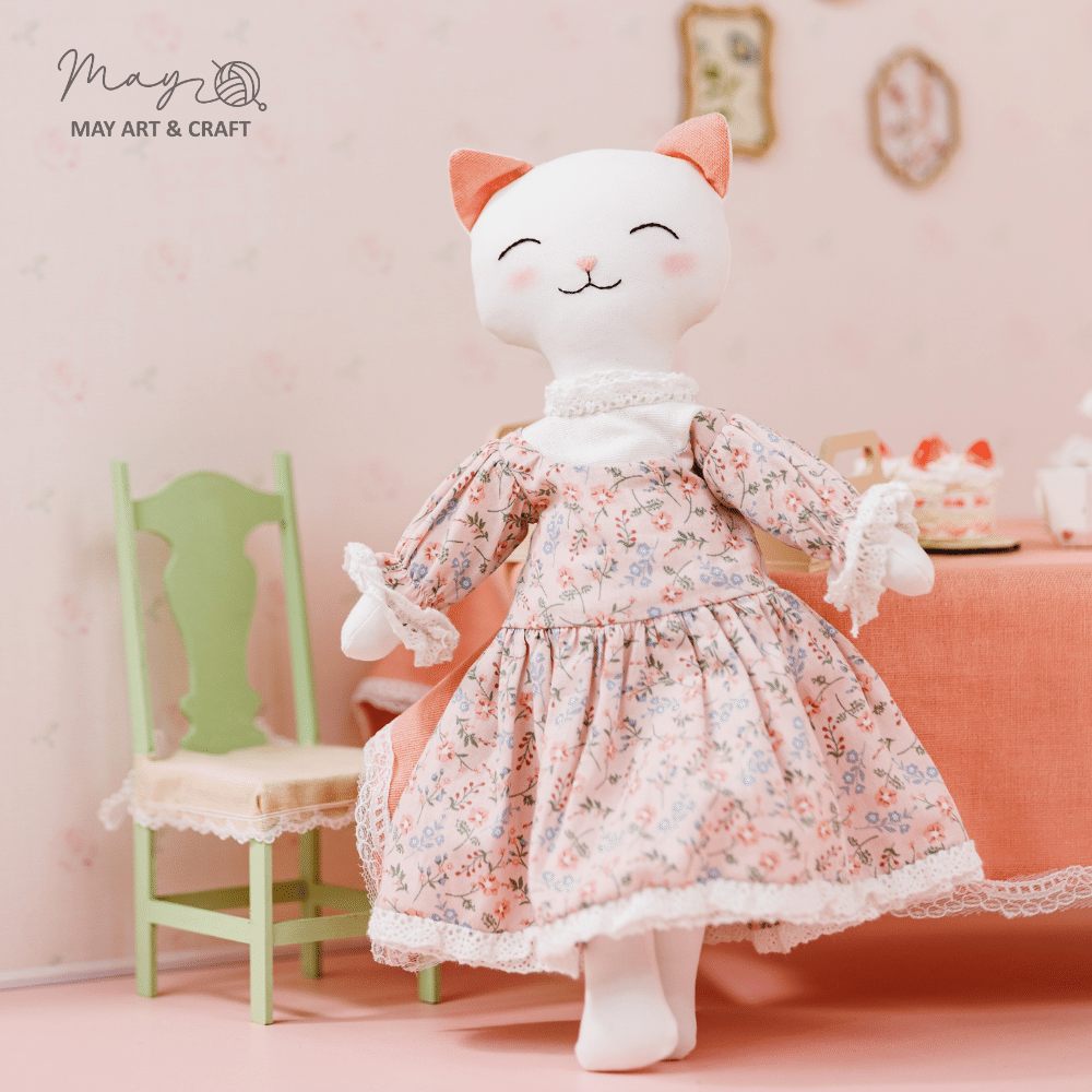 Váy tiểu thư phối ren cho thú bông (không bao gồm yếm)