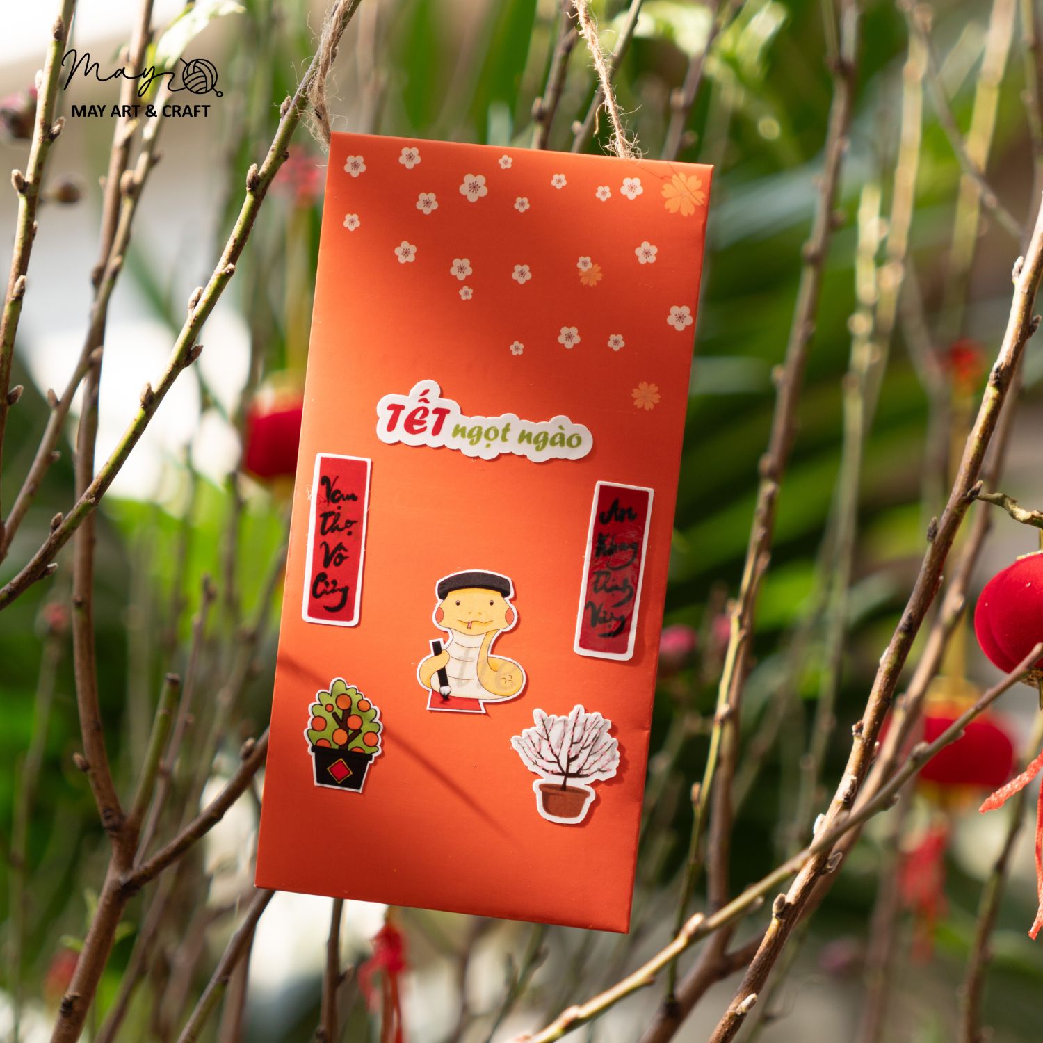 Set trang trí lì xì Tết (20 phôi lì xì + hơn 150 hình sticker)