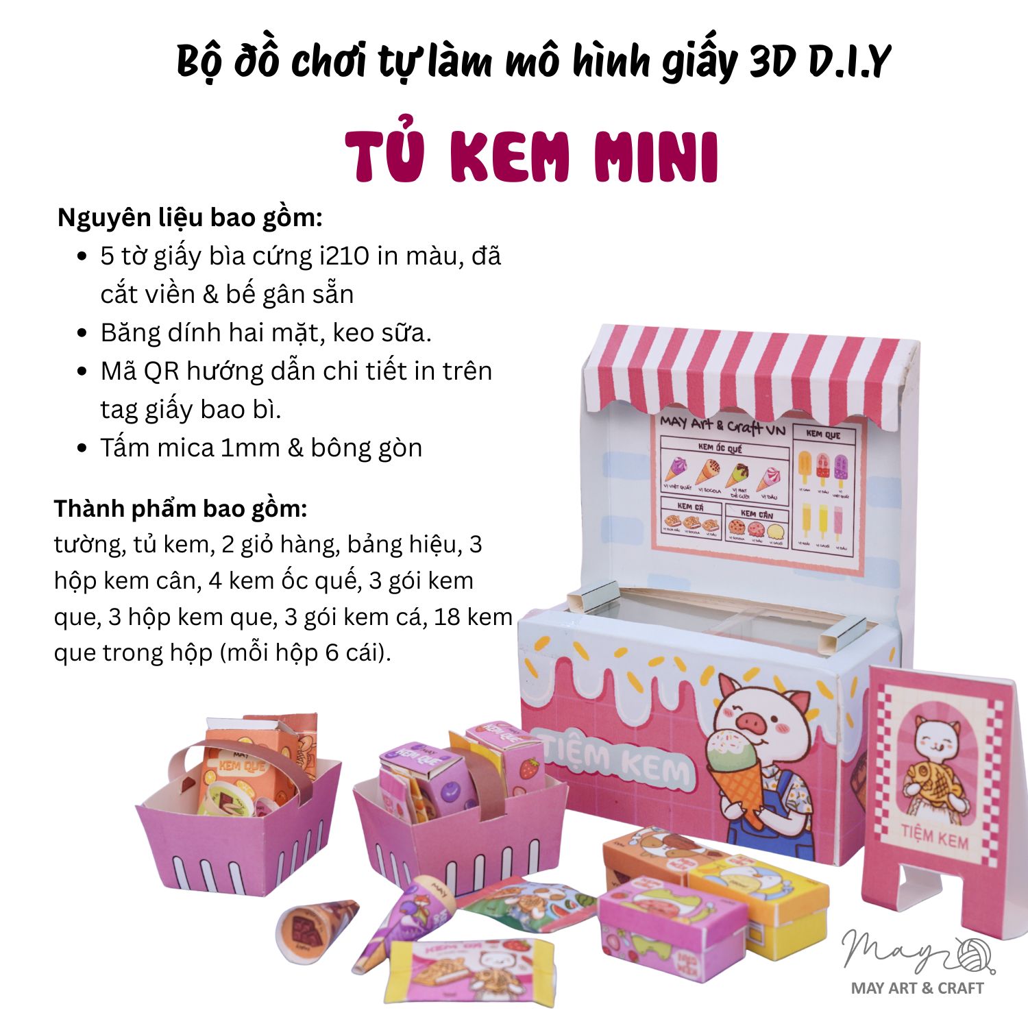 Combo 3 bộ đồ chơi tự làm mô hình giấy 3D DIY