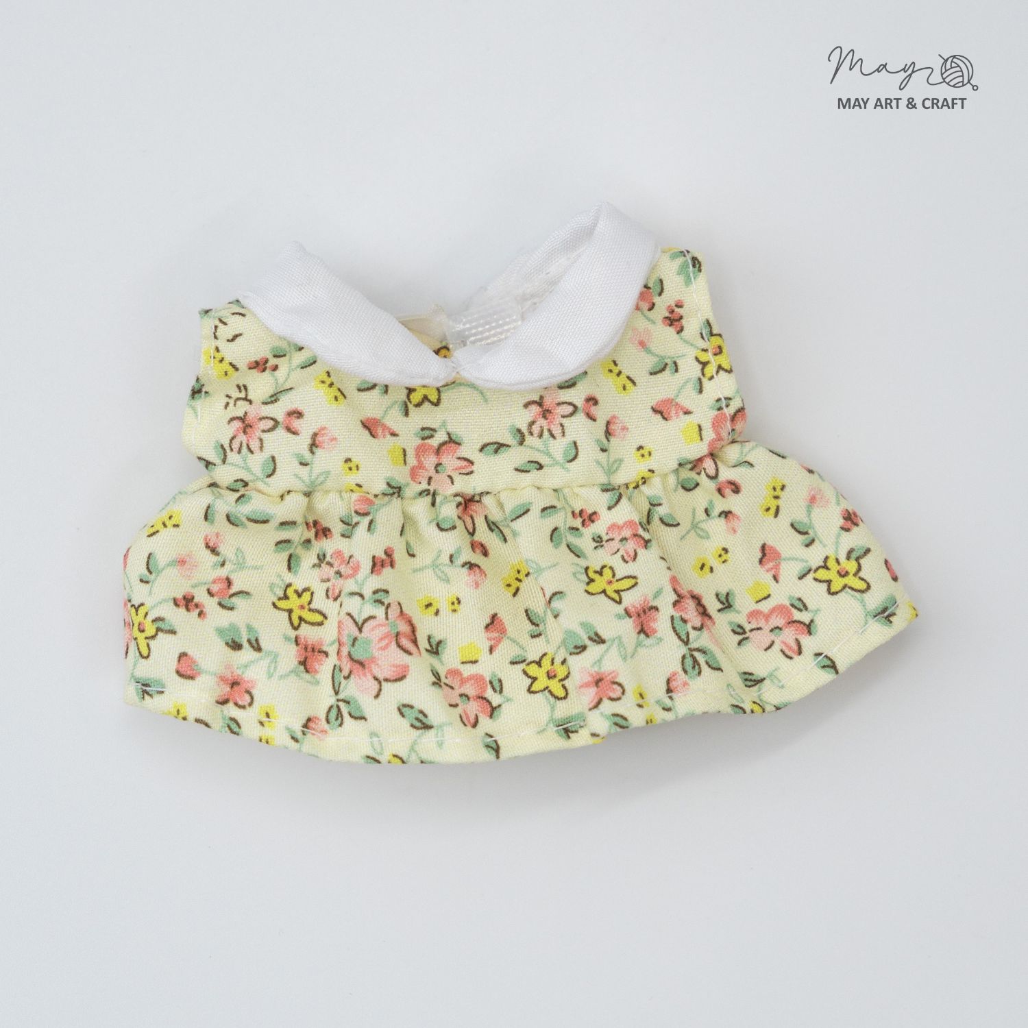 Váy liền cổ sen sát nách cho búp bê/gấu bông 15 -16 cm (Nhập khẩu)