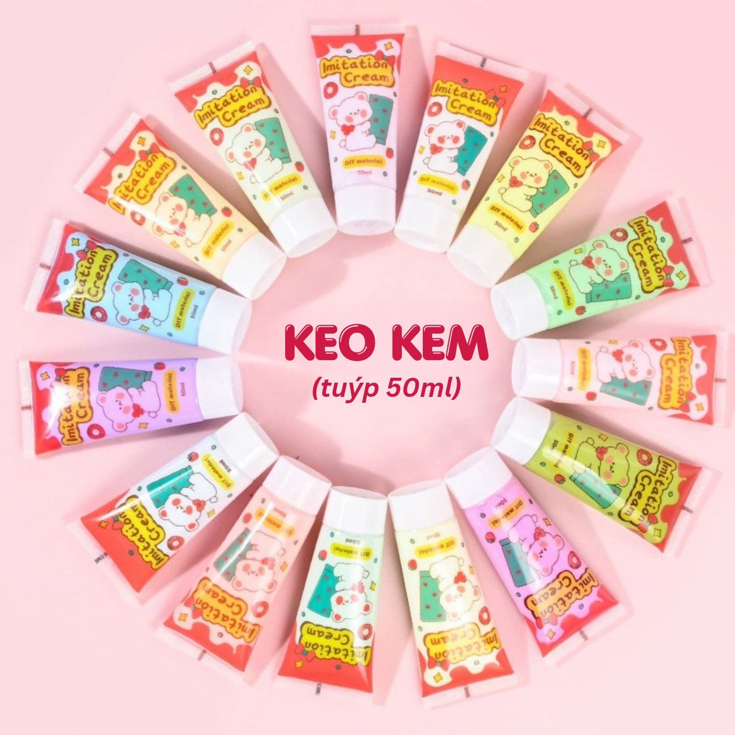 Keo kem DIY tuýp 50g trang trí thủ công