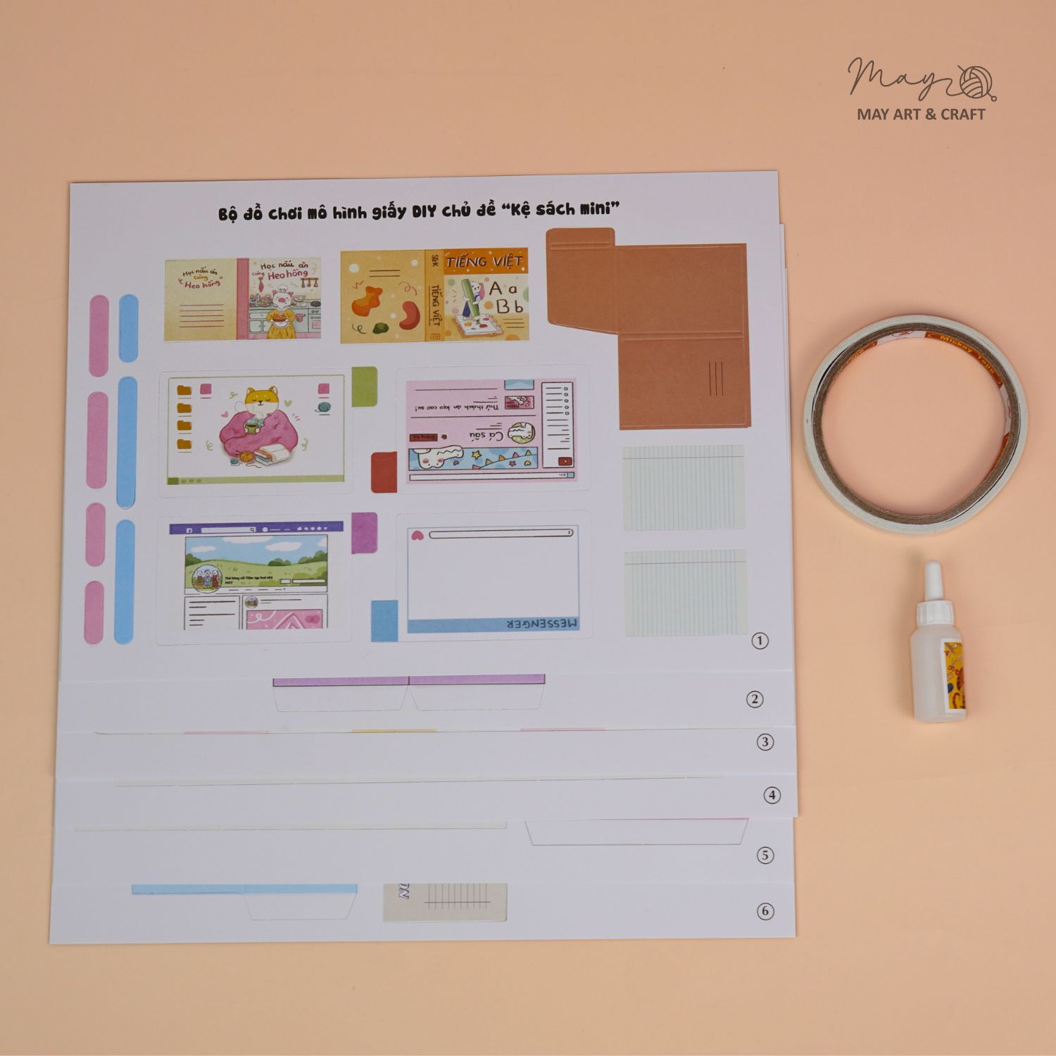 Combo 3 bộ đồ chơi tự làm mô hình giấy 3D DIY