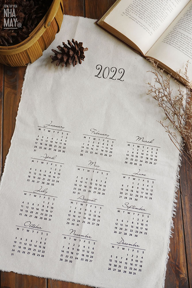 [Hàng thanh lý] Phôi lịch in vải 2022