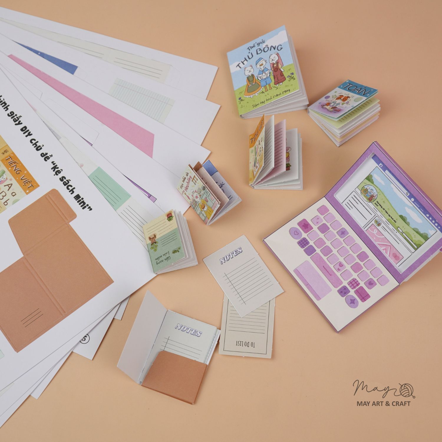 Combo 3 bộ đồ chơi tự làm mô hình giấy 3D DIY