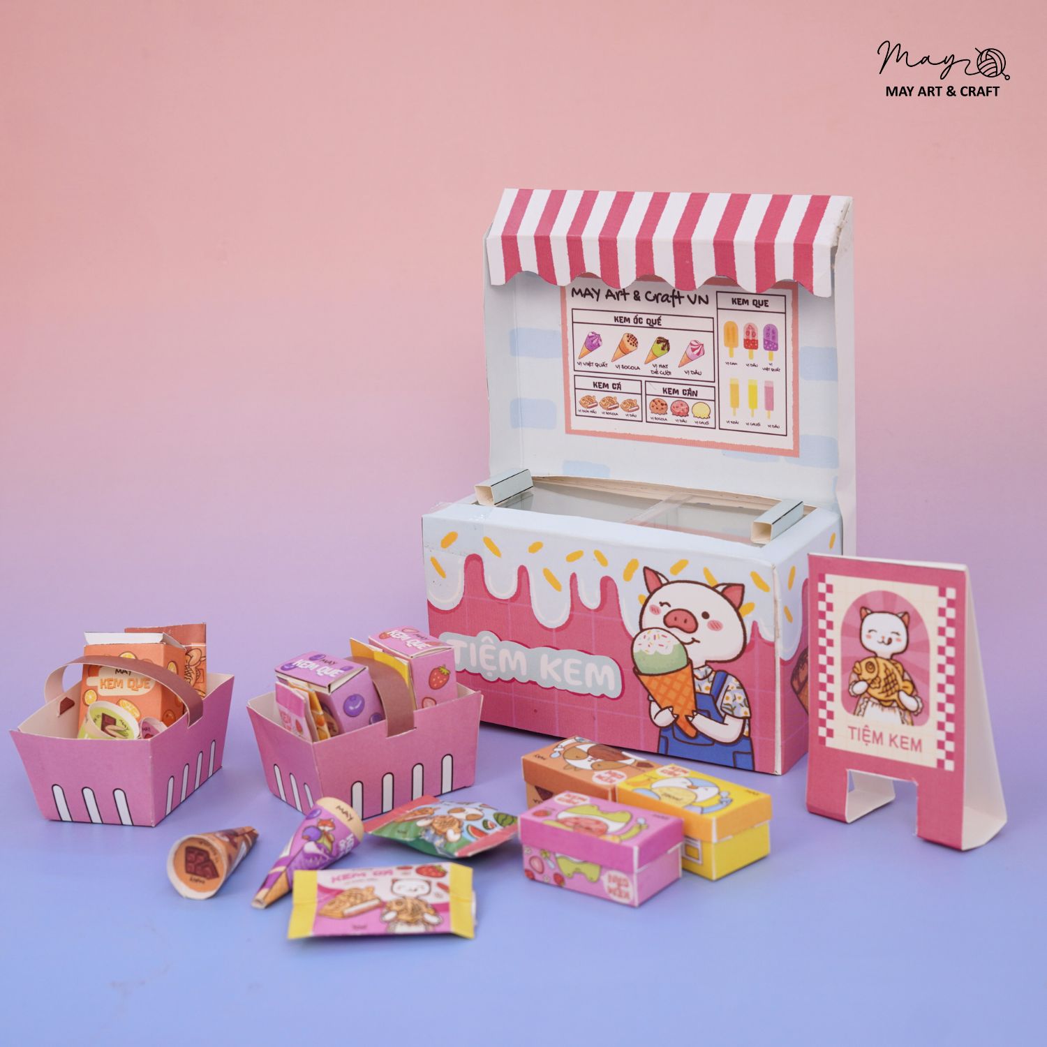 Combo 3 bộ đồ chơi tự làm mô hình giấy 3D DIY