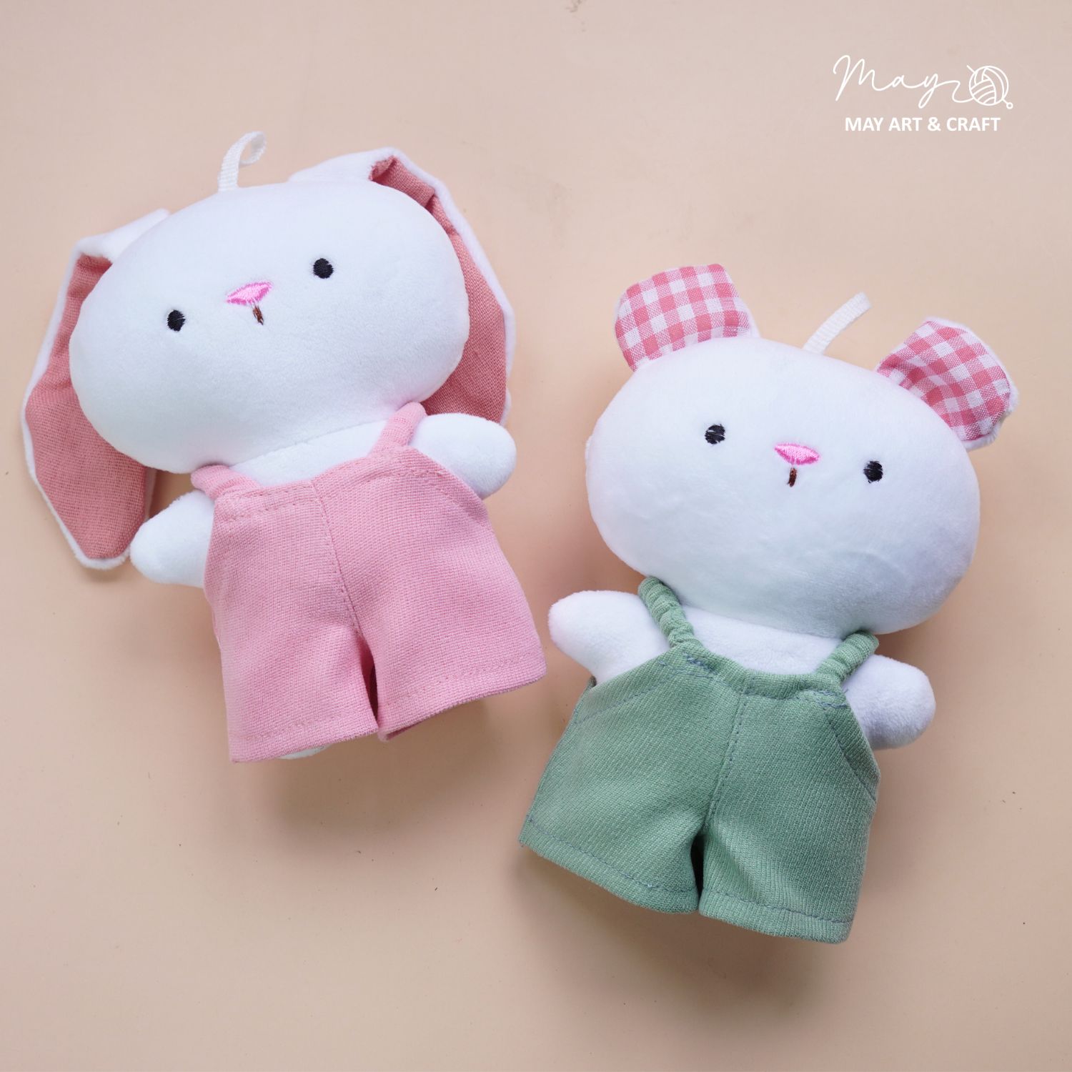 Quần yếm dáng suông cho thú bông mini