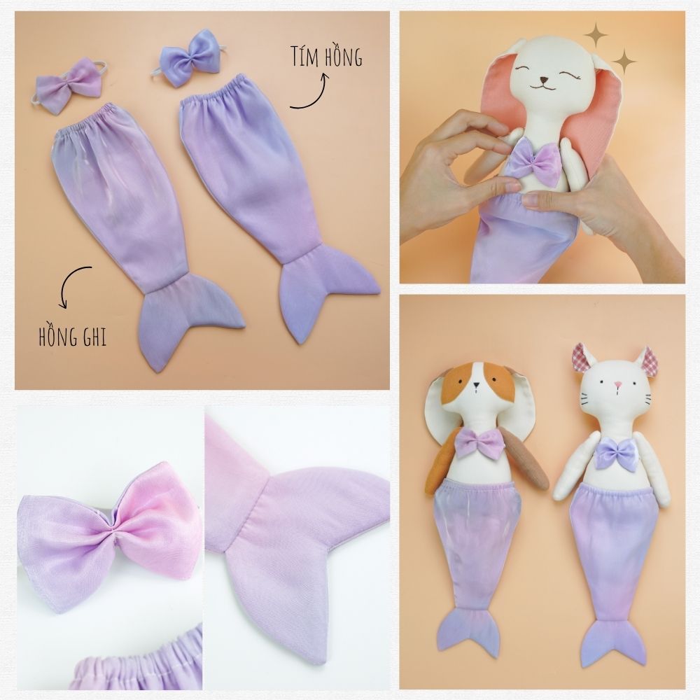 Bộ tiên cá cho thú bông vải