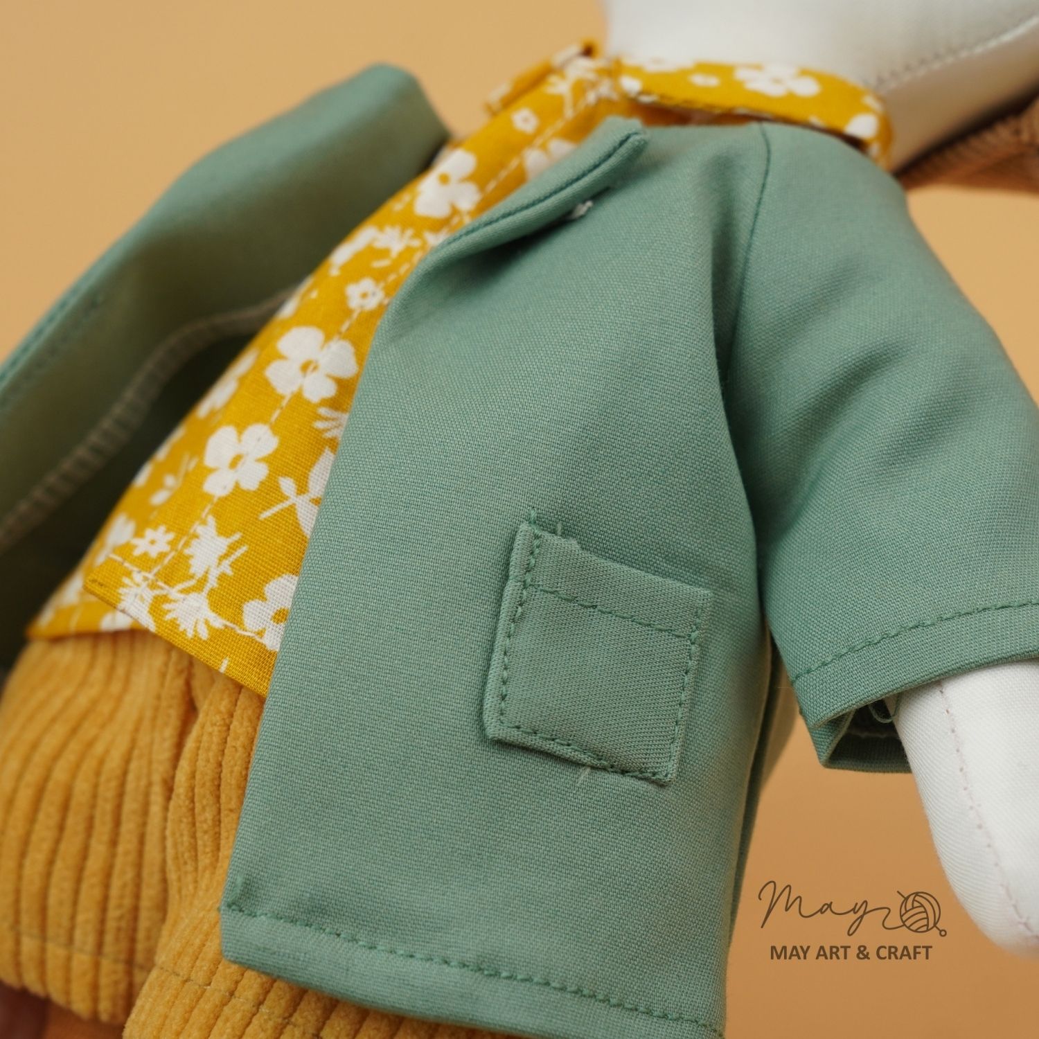 Áo khoác blazer cho thú bông vải