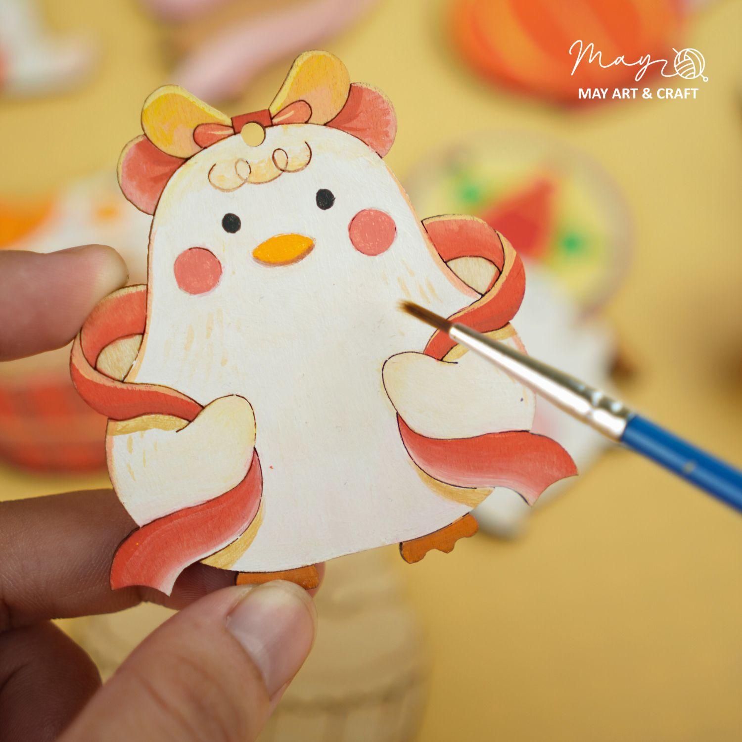 Set 20 hình gỗ tự tô màu trang trí Trung thu