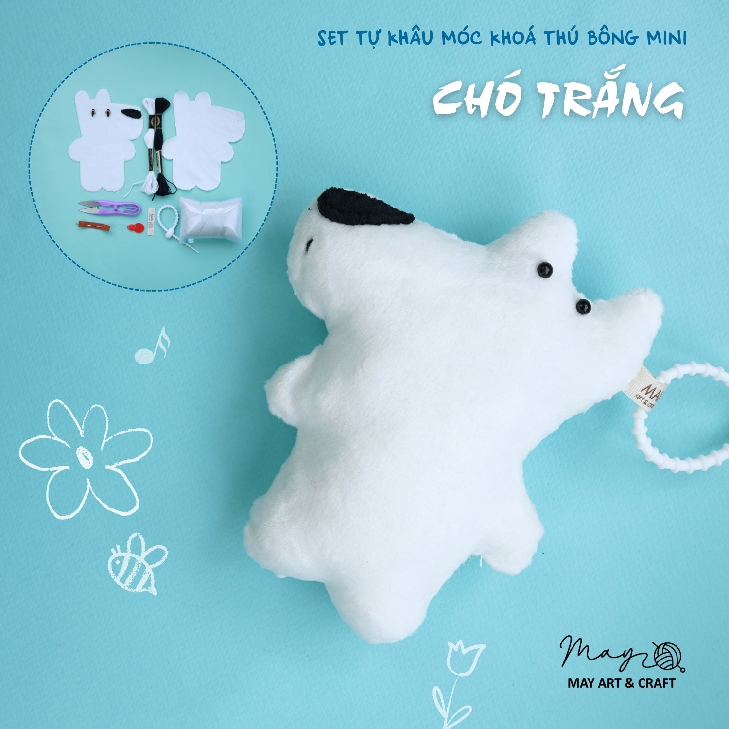 Set tự khâu móc khoá thú bông mini nhiều mẫu dễ thương Tiệm tạp hoá Nhà May