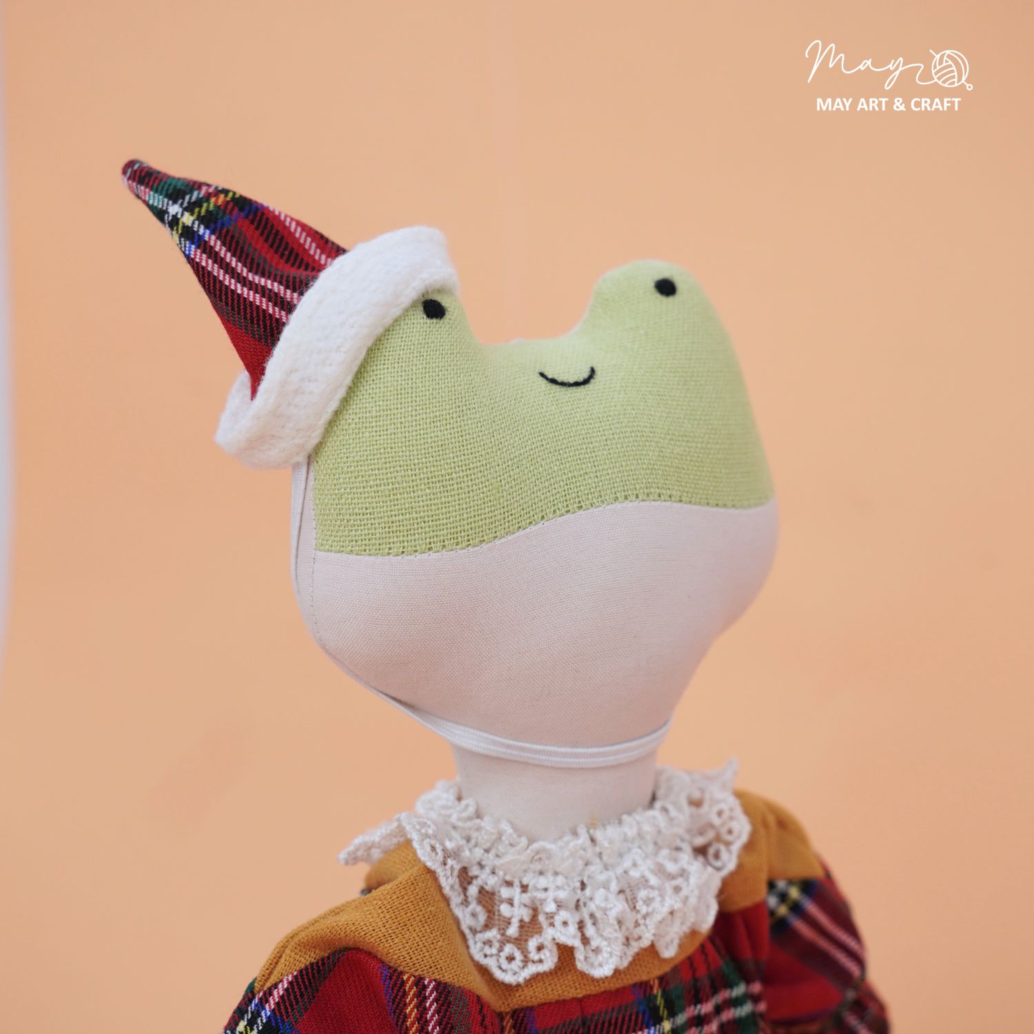 Mũ noel mini caro đỏ cổ điển cho thú bông