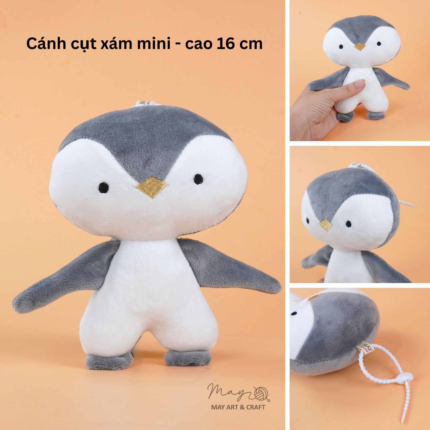 Phôi thú bông mini kèm móc silicon (Không kèm trang phục)