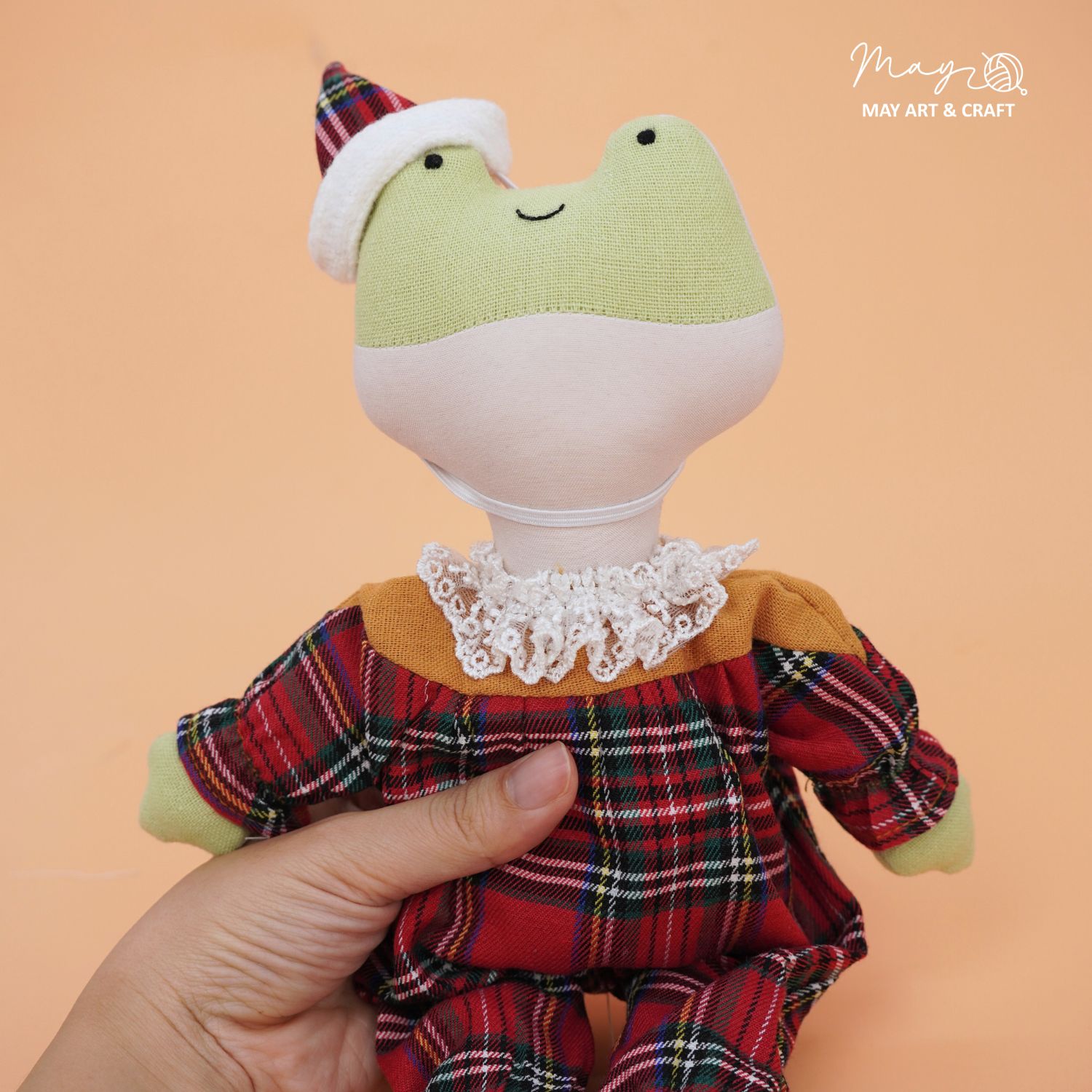 Mũ noel mini caro đỏ cổ điển cho thú bông