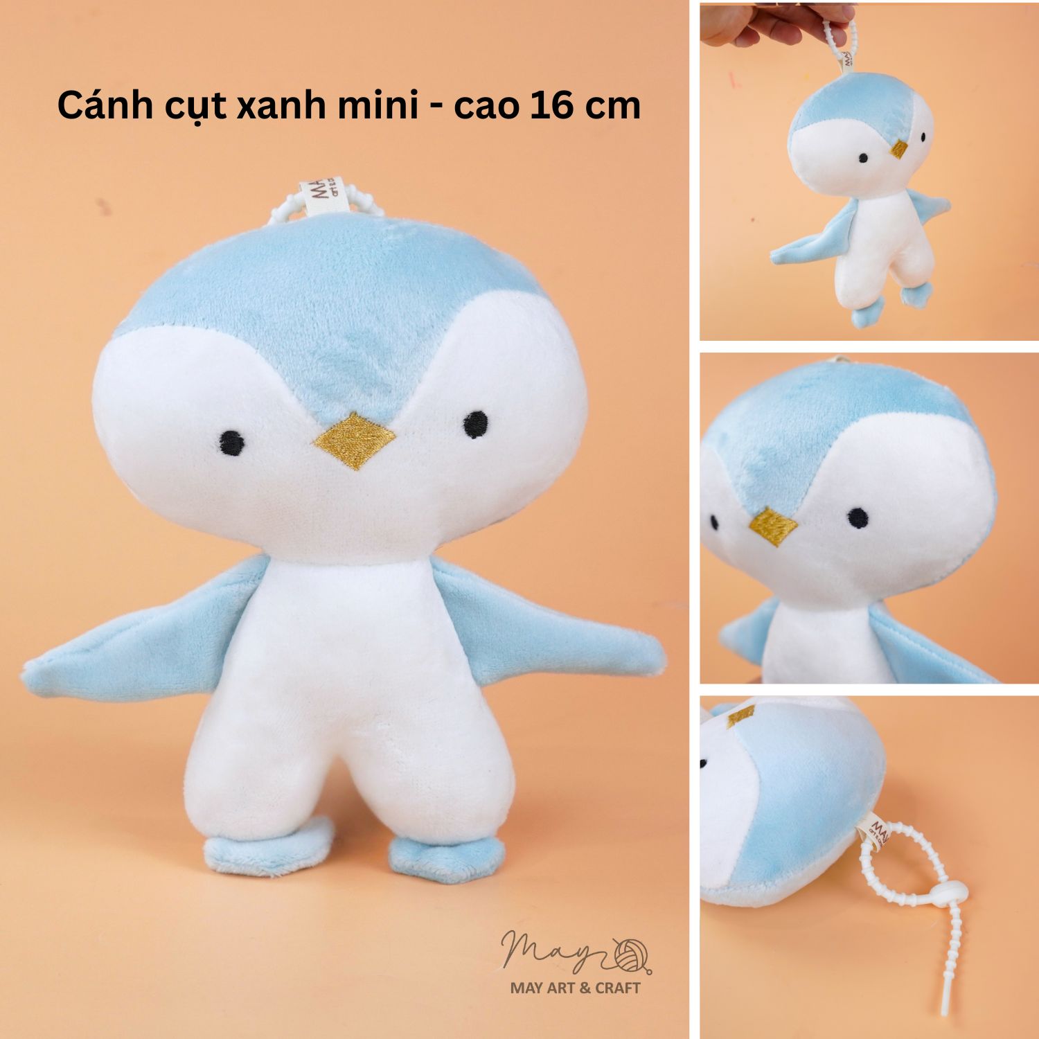 Phôi thú bông mini kèm móc silicon (Không kèm trang phục)